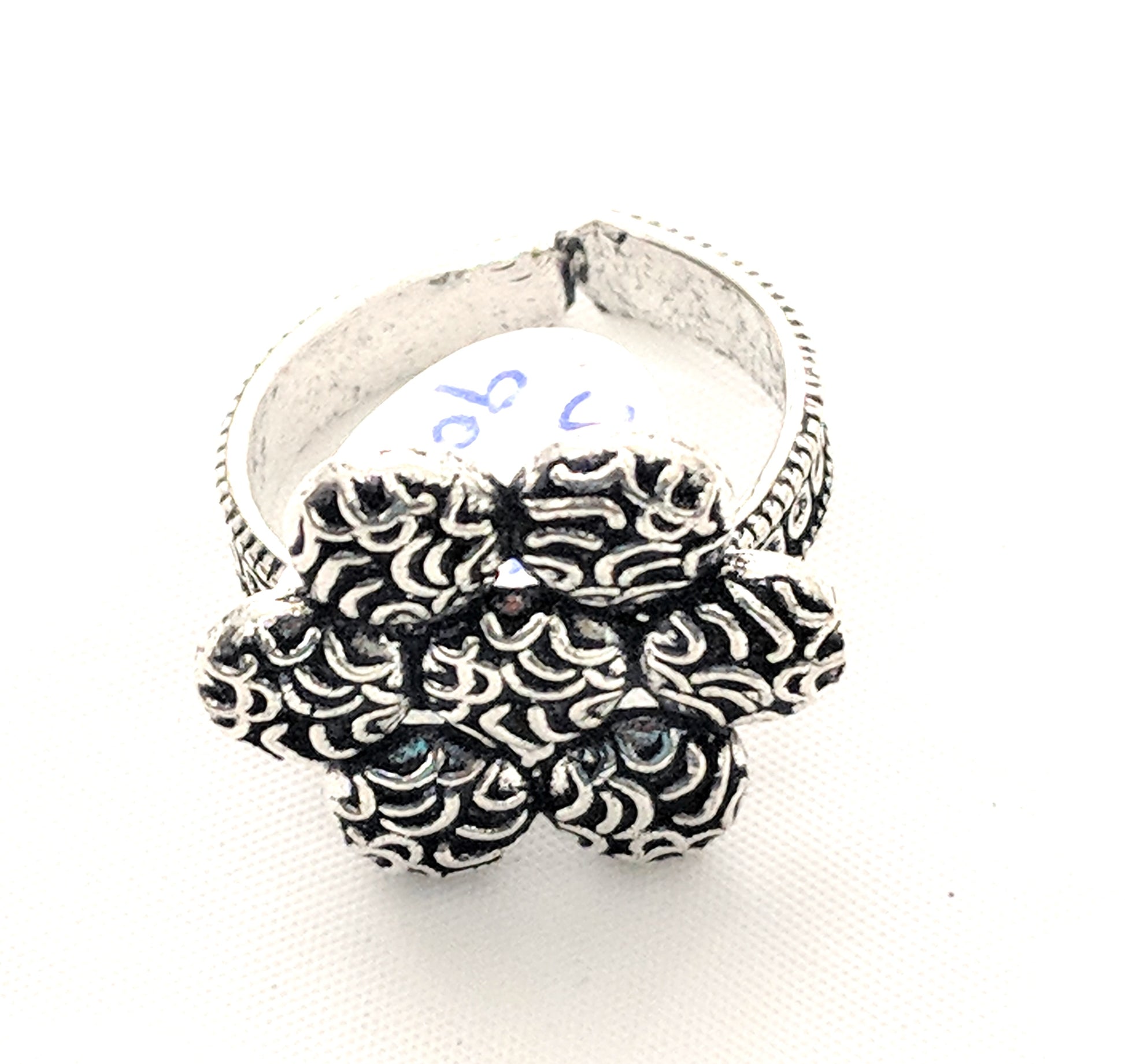 Oxidized Flower Adjustable Finger ring - Simpliful