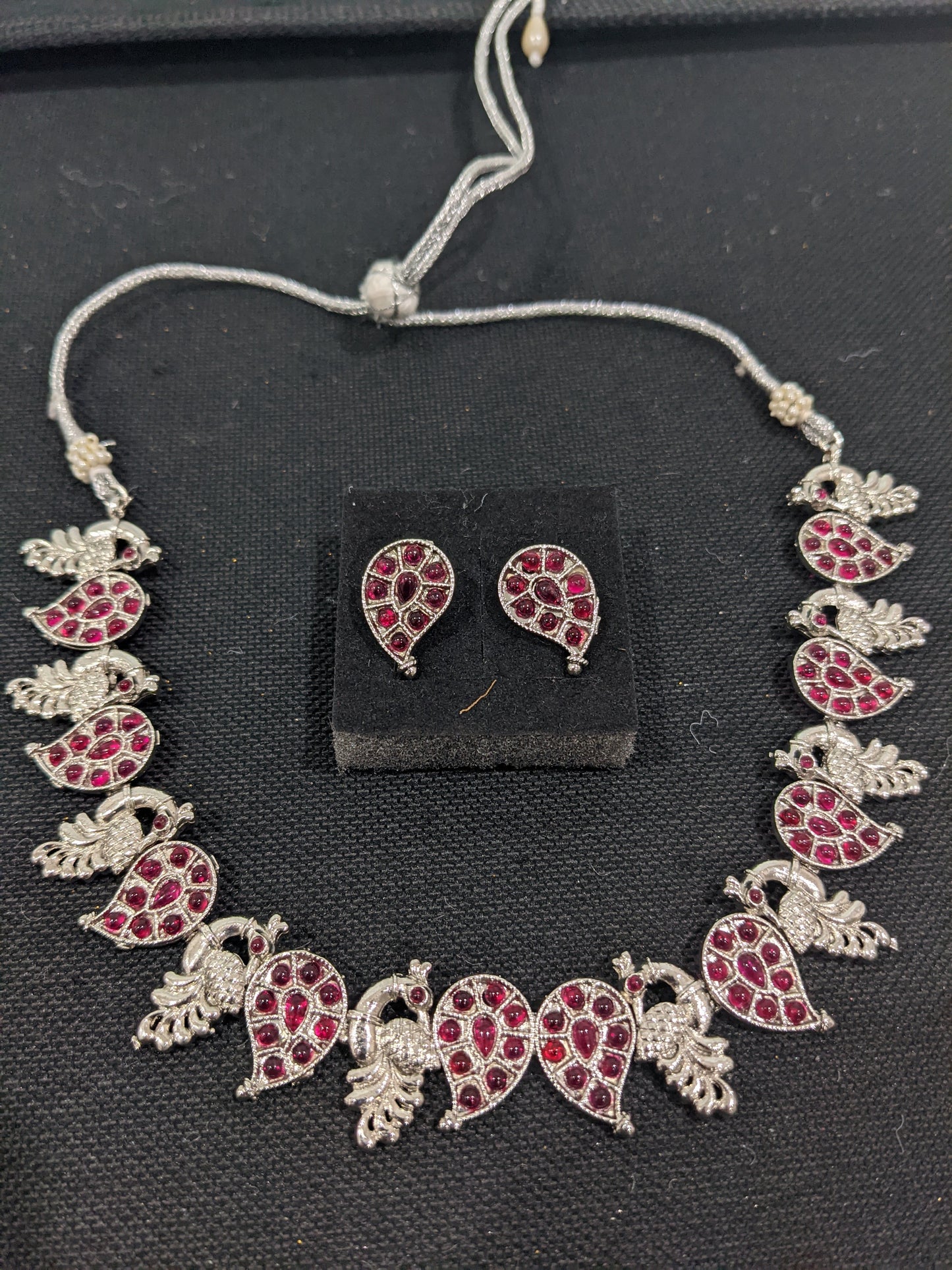 SALE - Oxidized silver Choker set