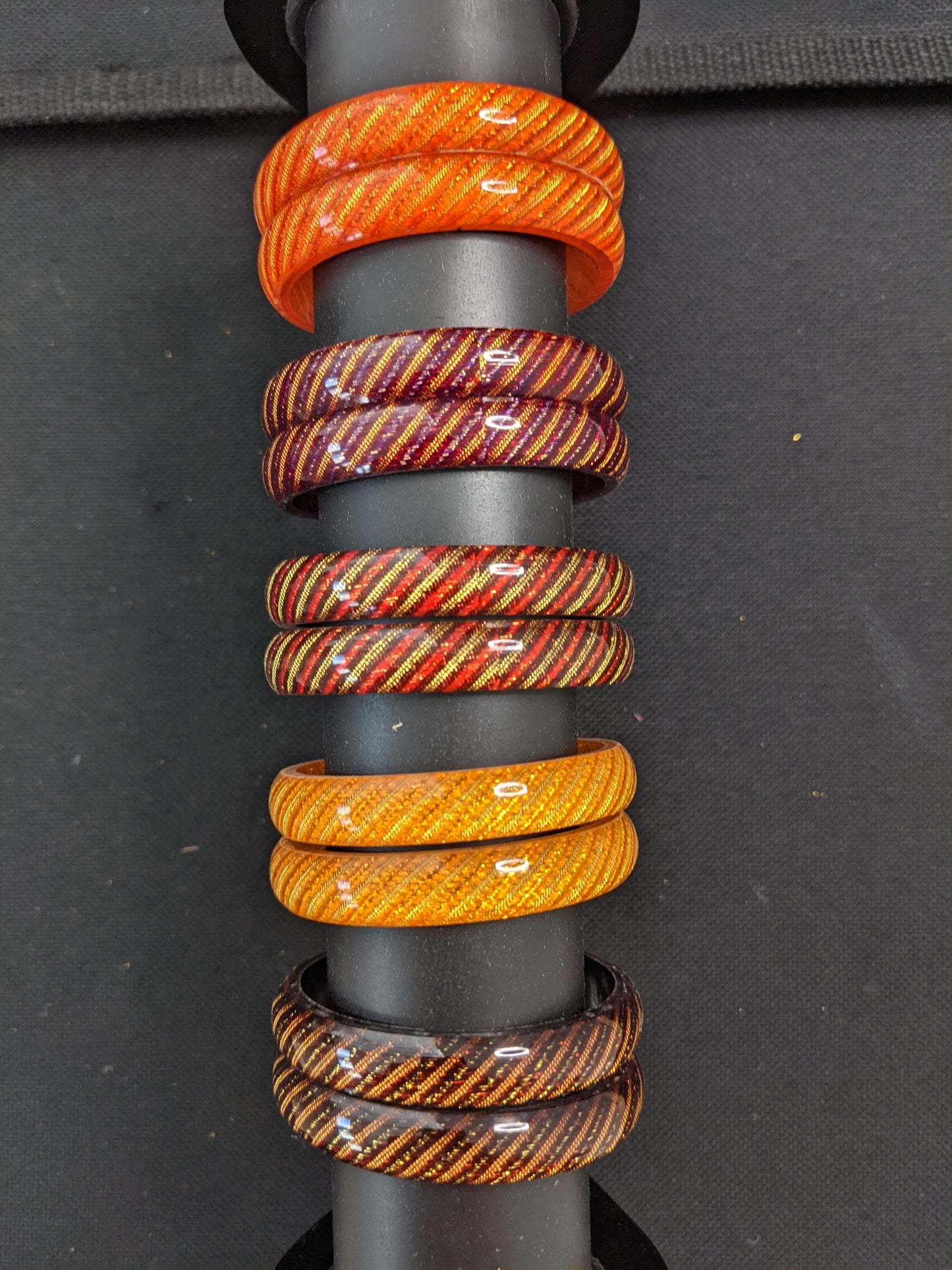 Toddler / Kids Shiny Plastic Bangles with gold line