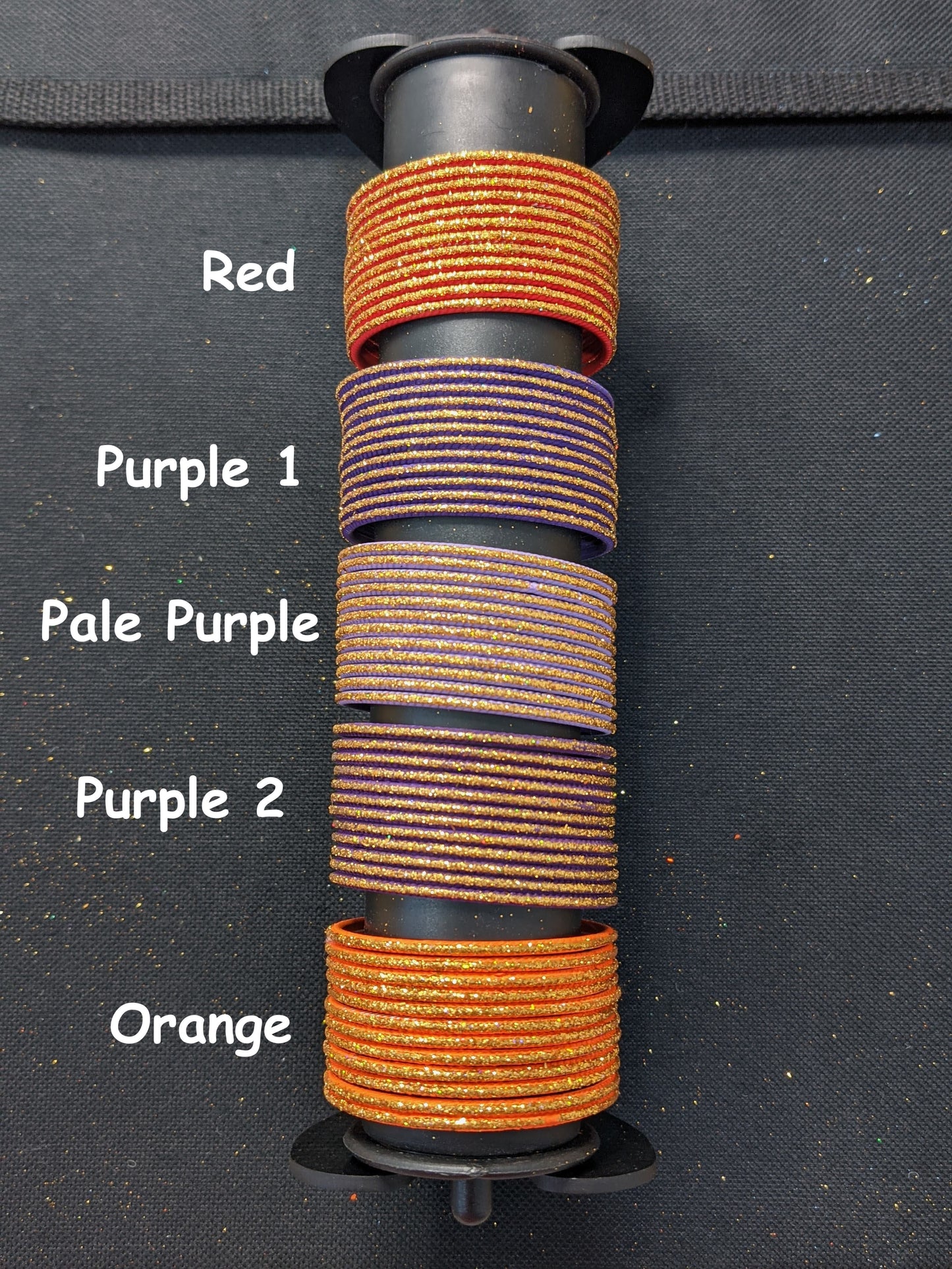 Toddler / Kids Gold Glitter Metal Bangles