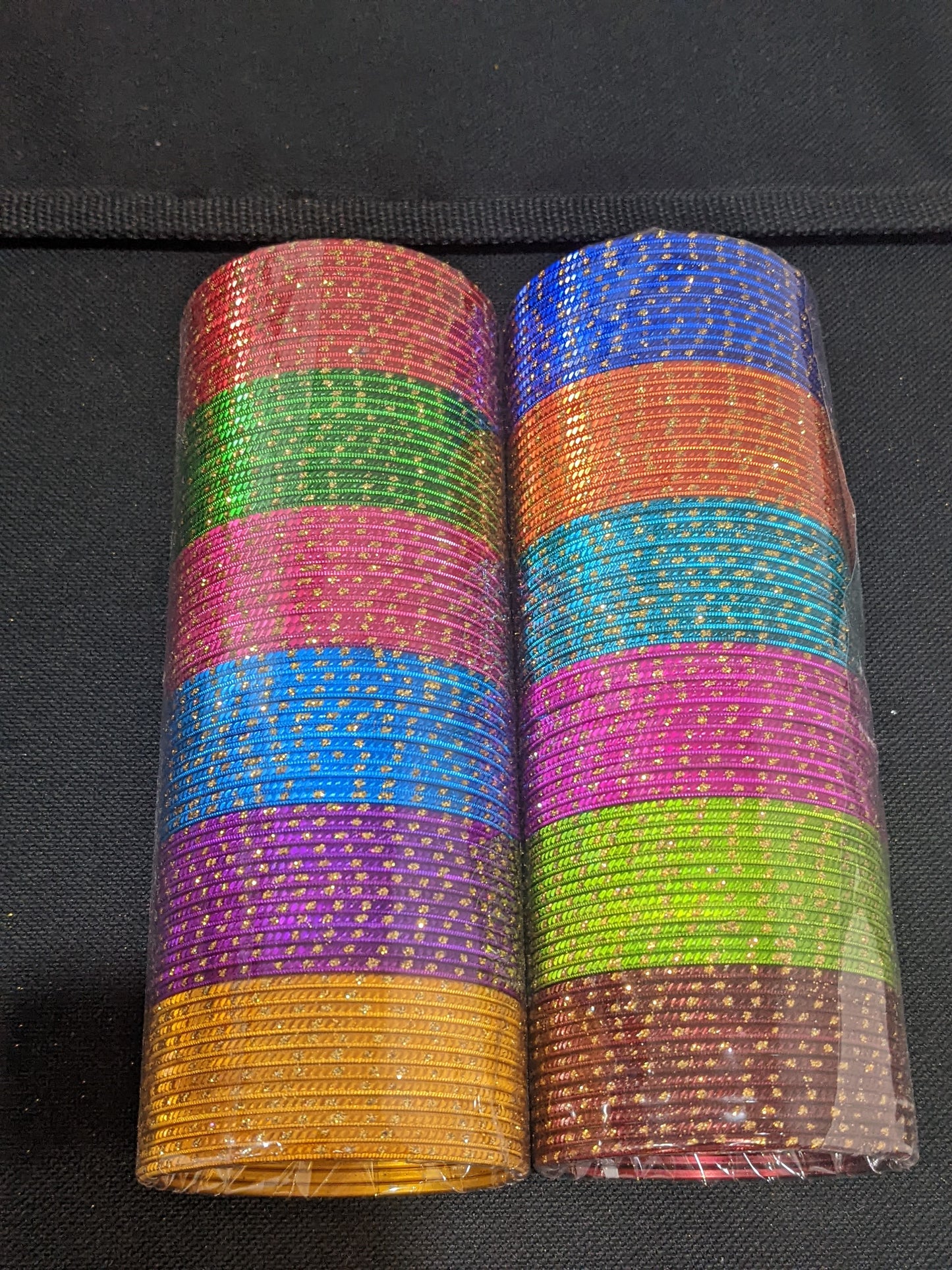 2x10 Bangles / Big size bangles  / Colorful Thin Metal Bangles - 1 dozen