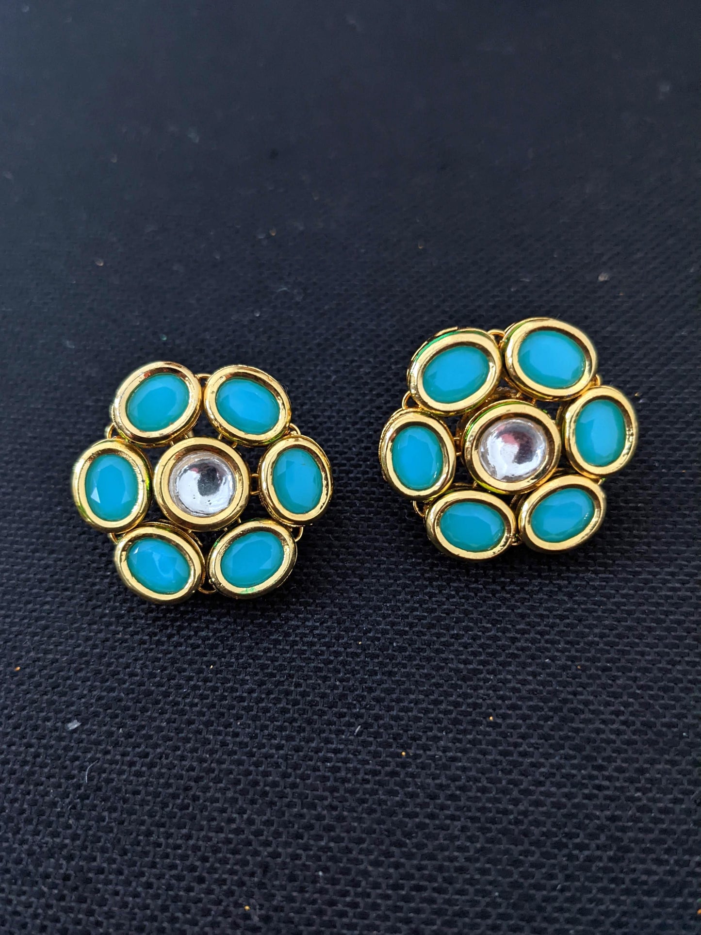 Kundan stone Large Stud Earrings