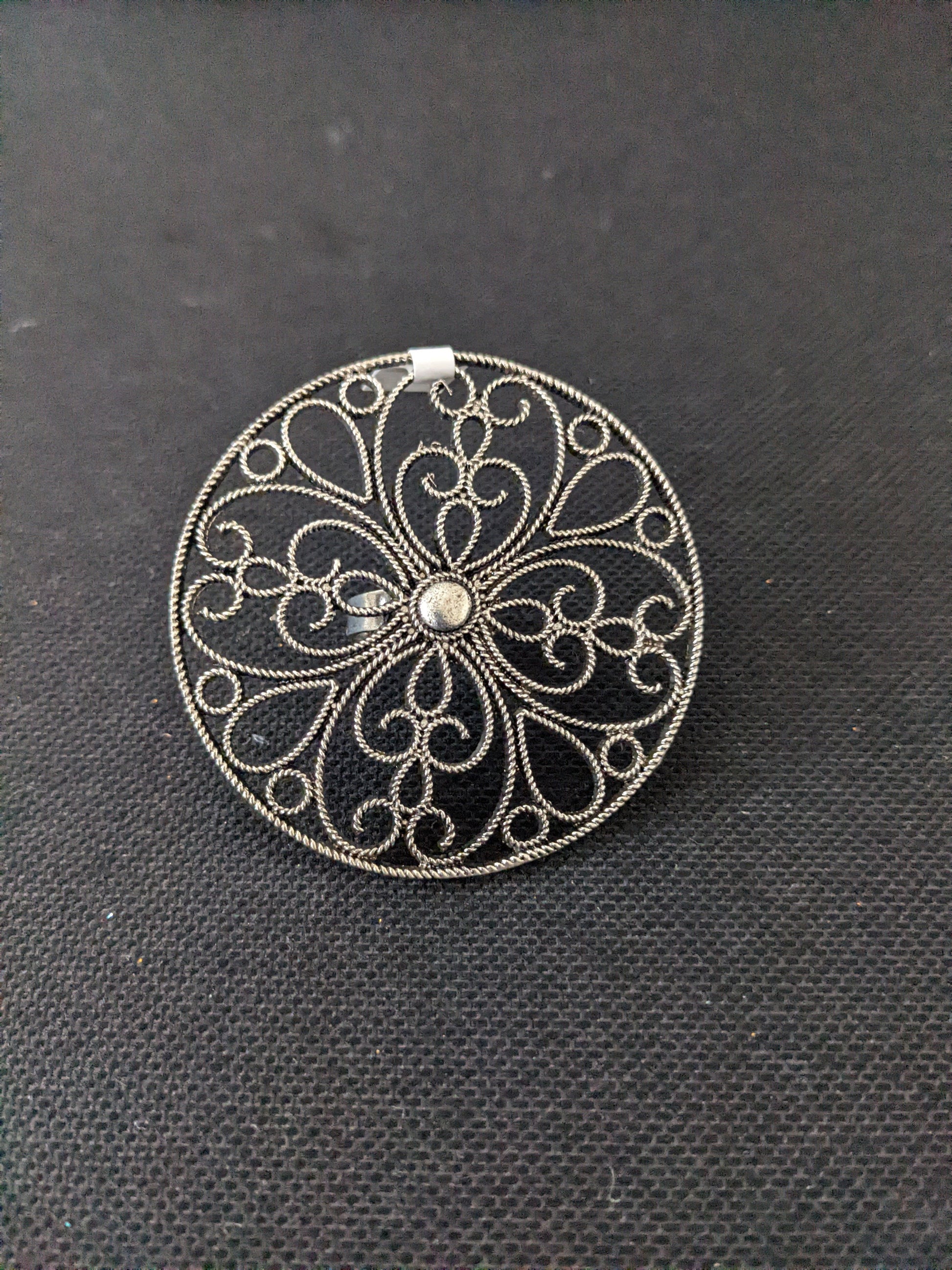 XXL Size Oxidized flower Round Adjustable Finger ring - Simpliful