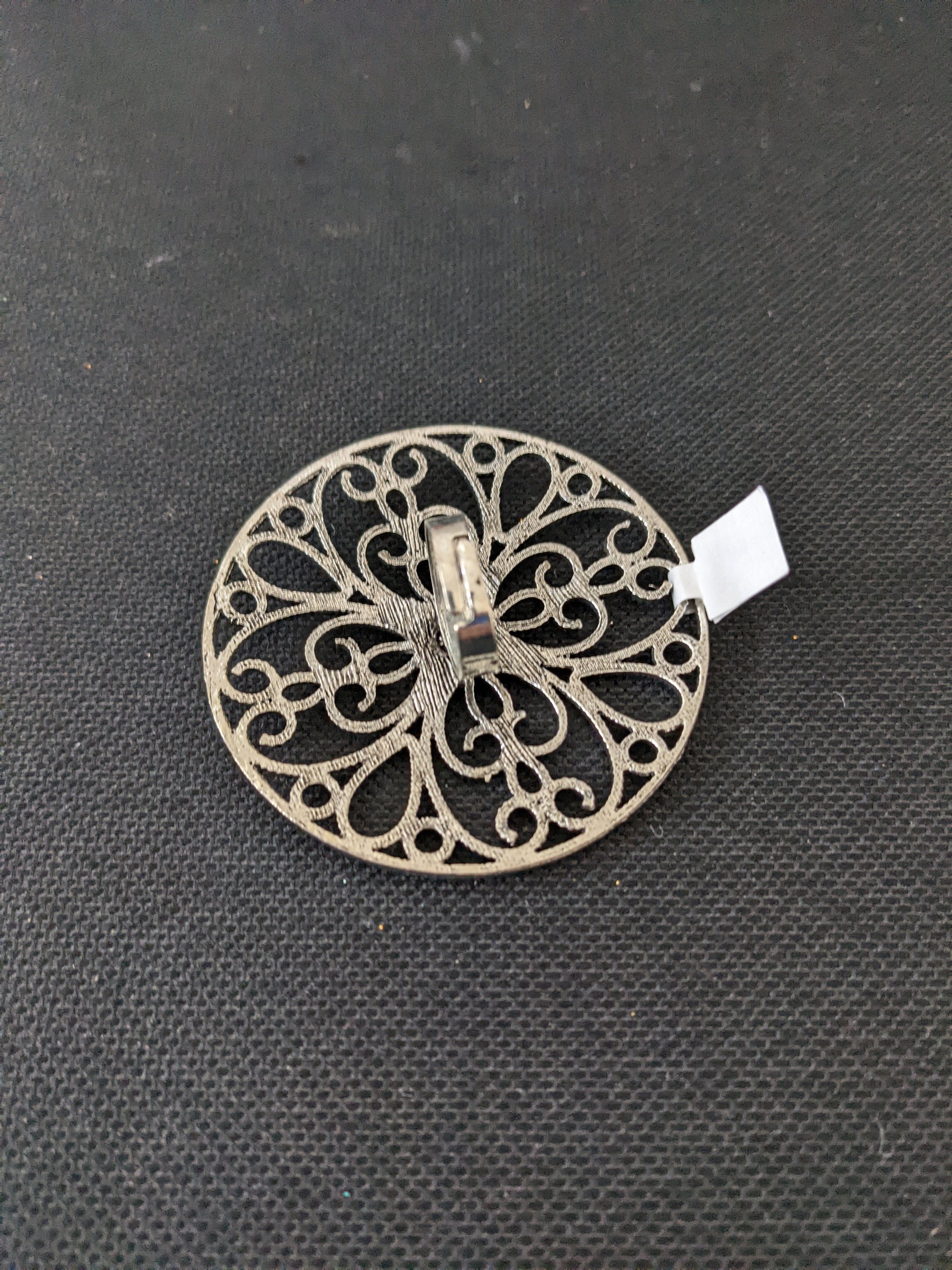 XXL Size Oxidized flower Round Adjustable Finger ring - Simpliful