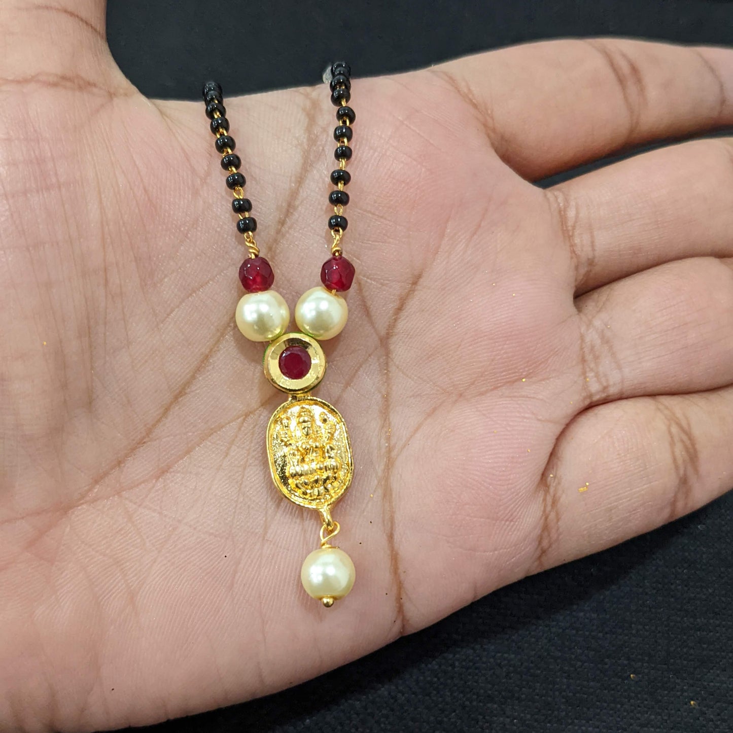 Mangalsutra - Lakshmi ji Pendant Necklace - Single strand