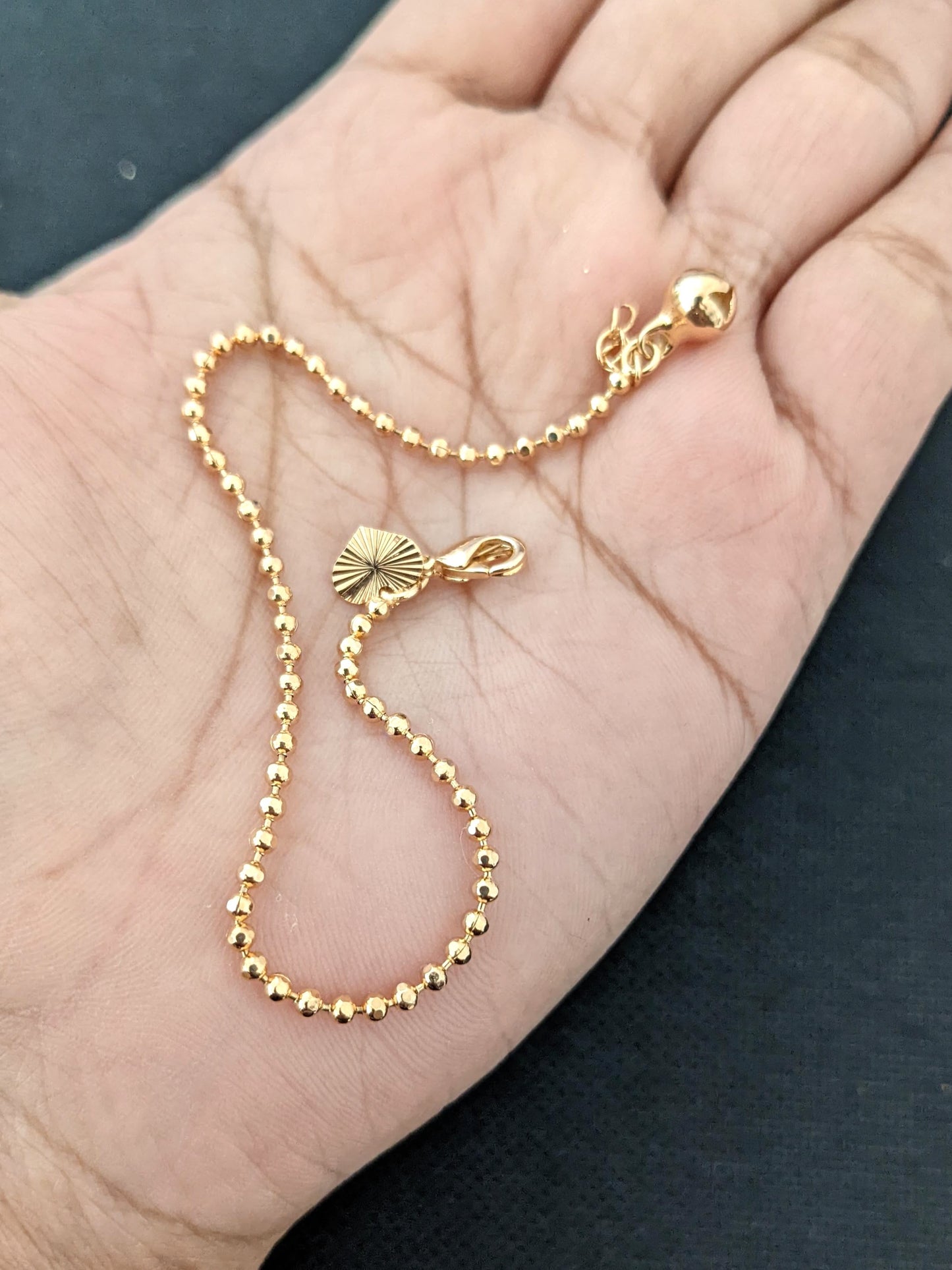 Bell bead dangling ball chain Bracelet