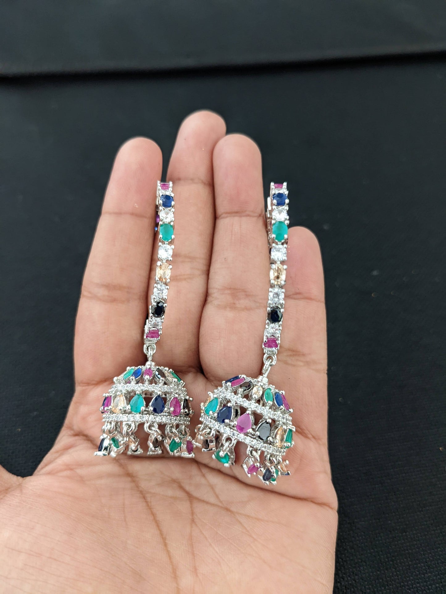 Diamond look alike Choker Necklace set - Design 1