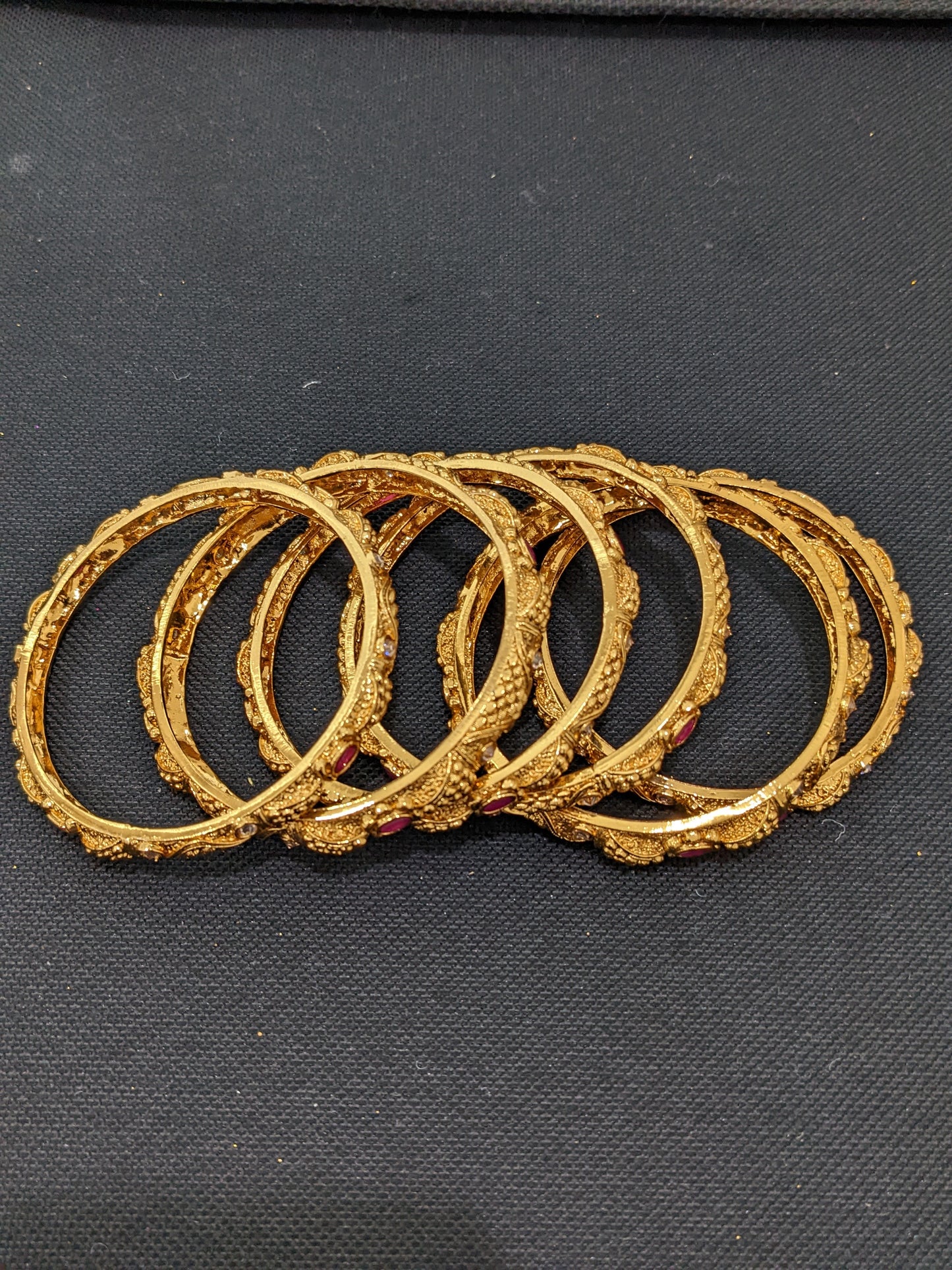Gold plated bangles - Set of 6