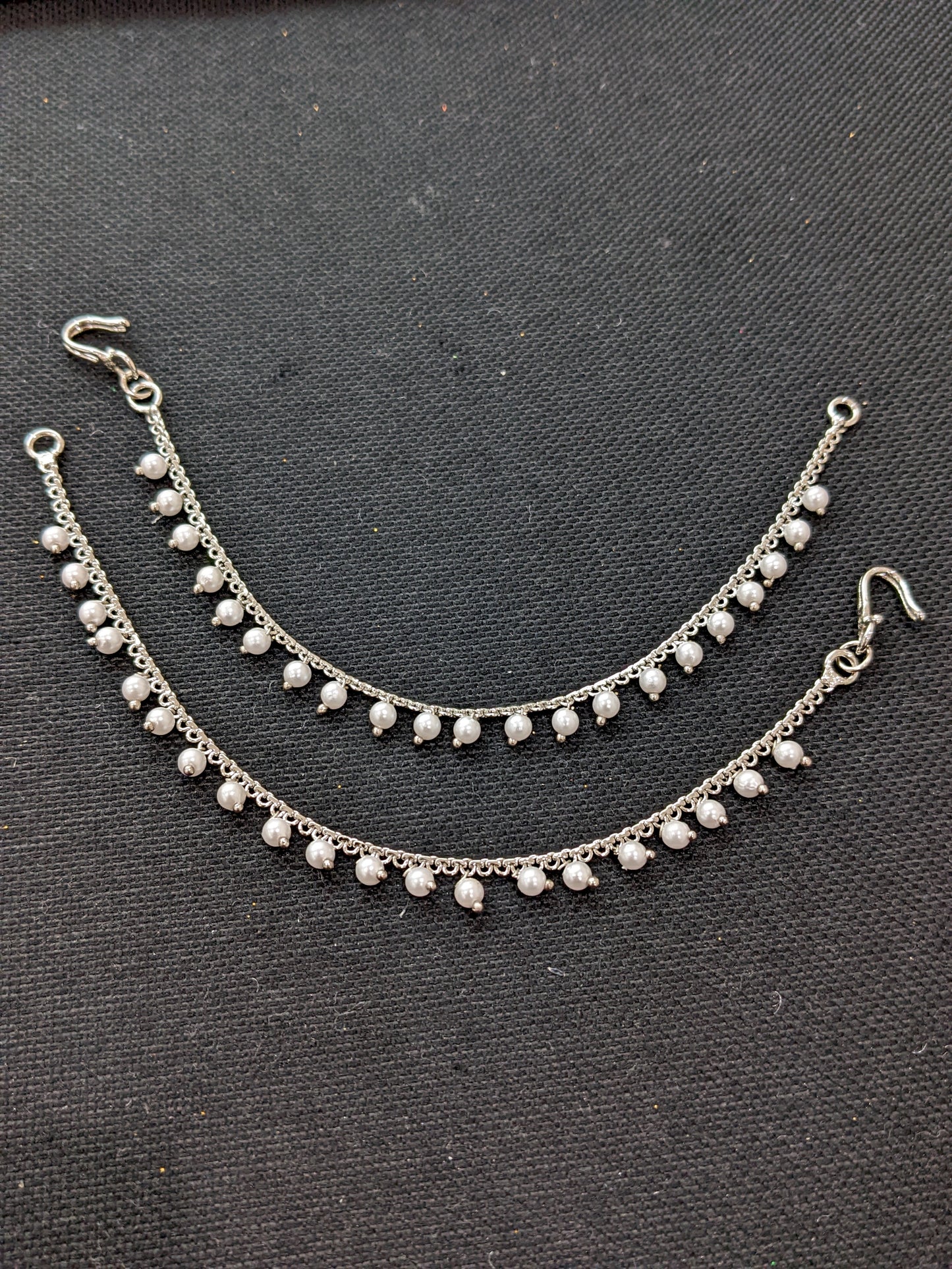 Pearl dangle Single layer Earrings chain / Maatal / Kaan Chain