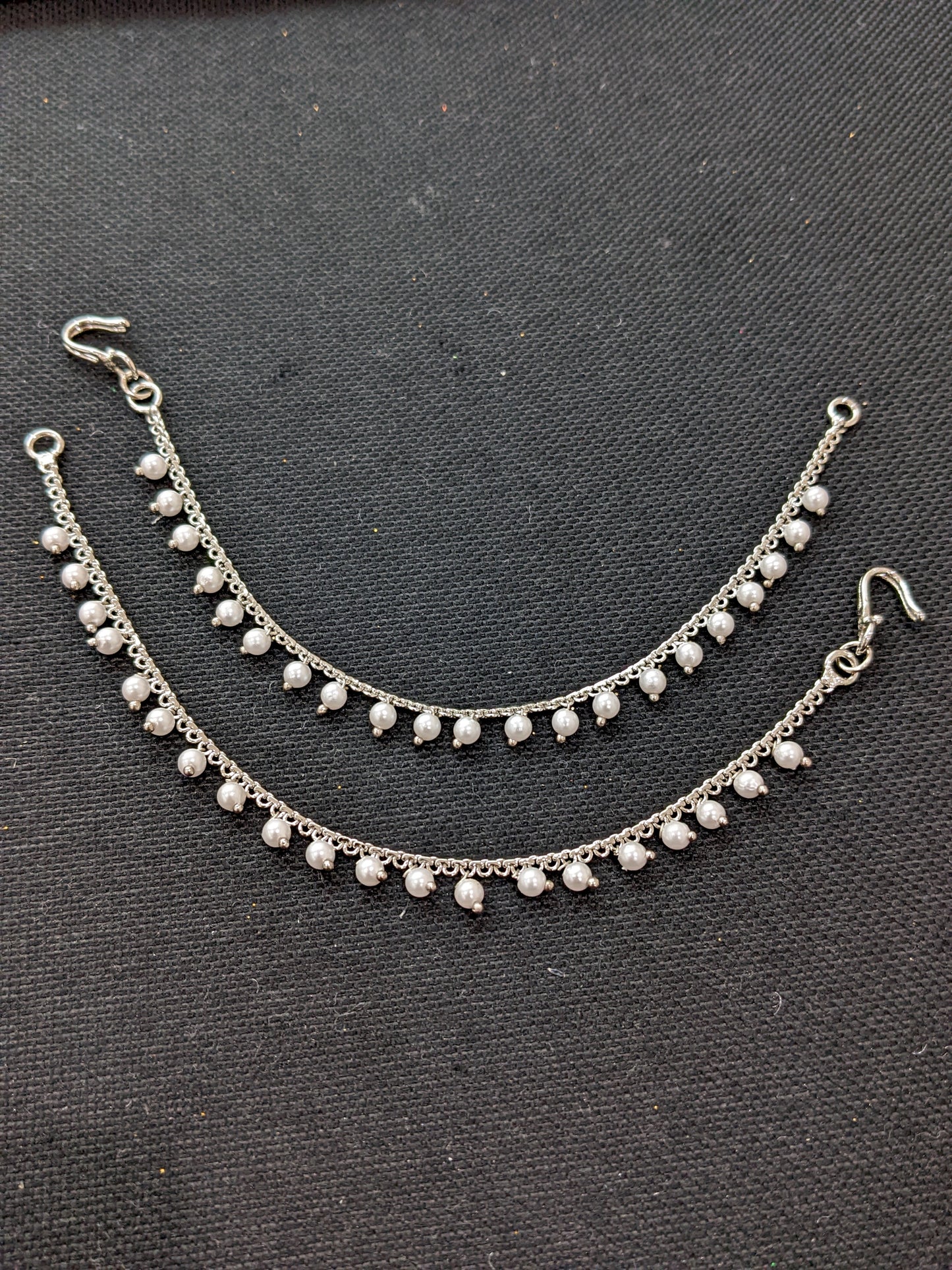 Pearl dangle Single layer Earrings chain / Maatal / Kaan Chain