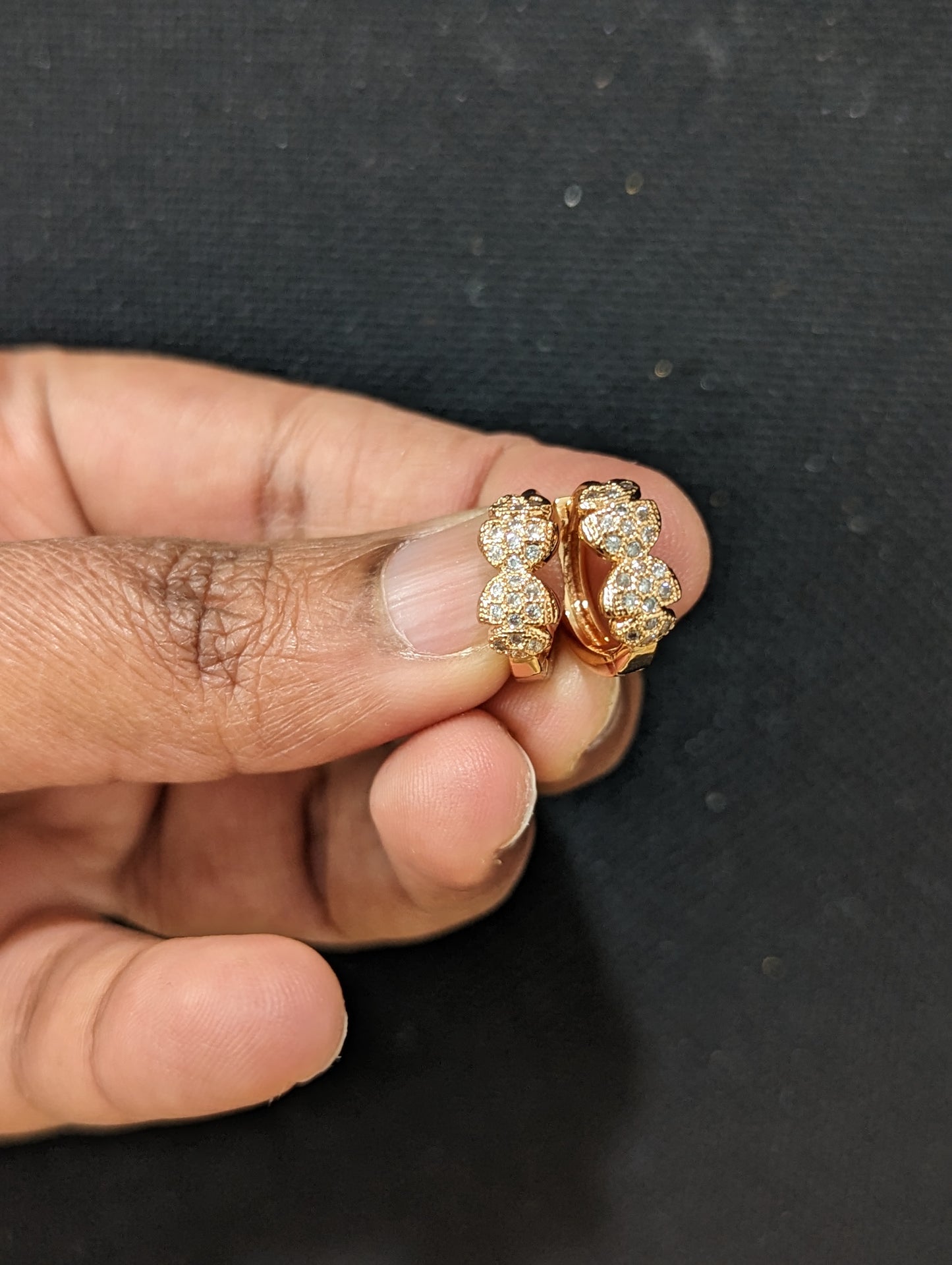 Gold plated small hoop earrings