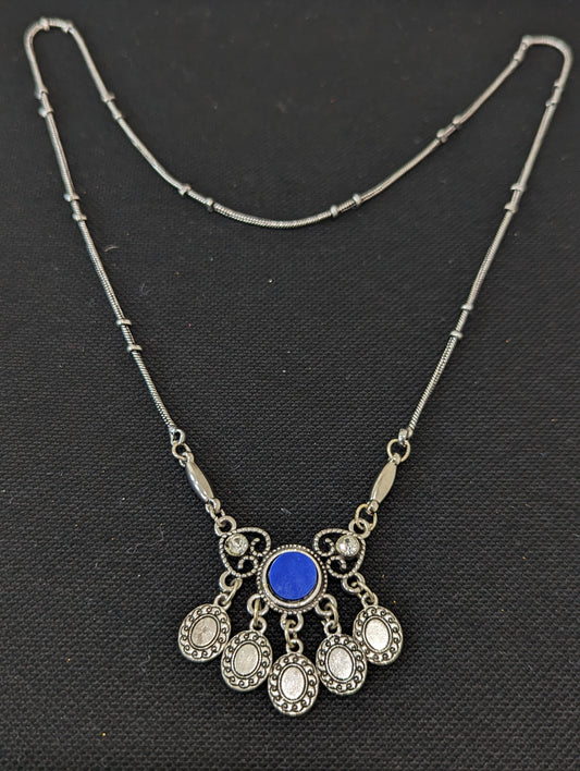 Oxidized Silver Bohemian Necklace