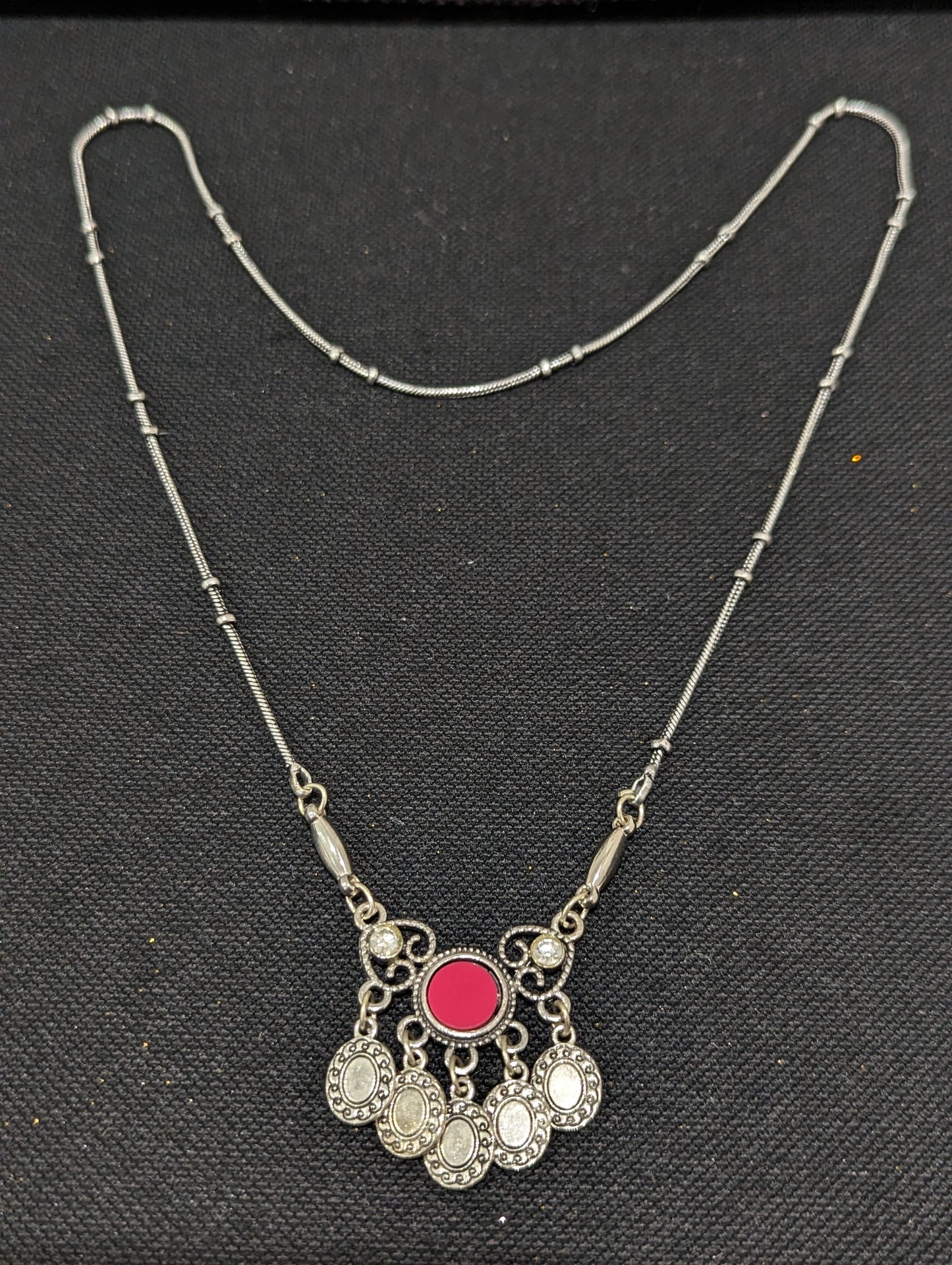 Oxidized Silver Bohemian Necklace