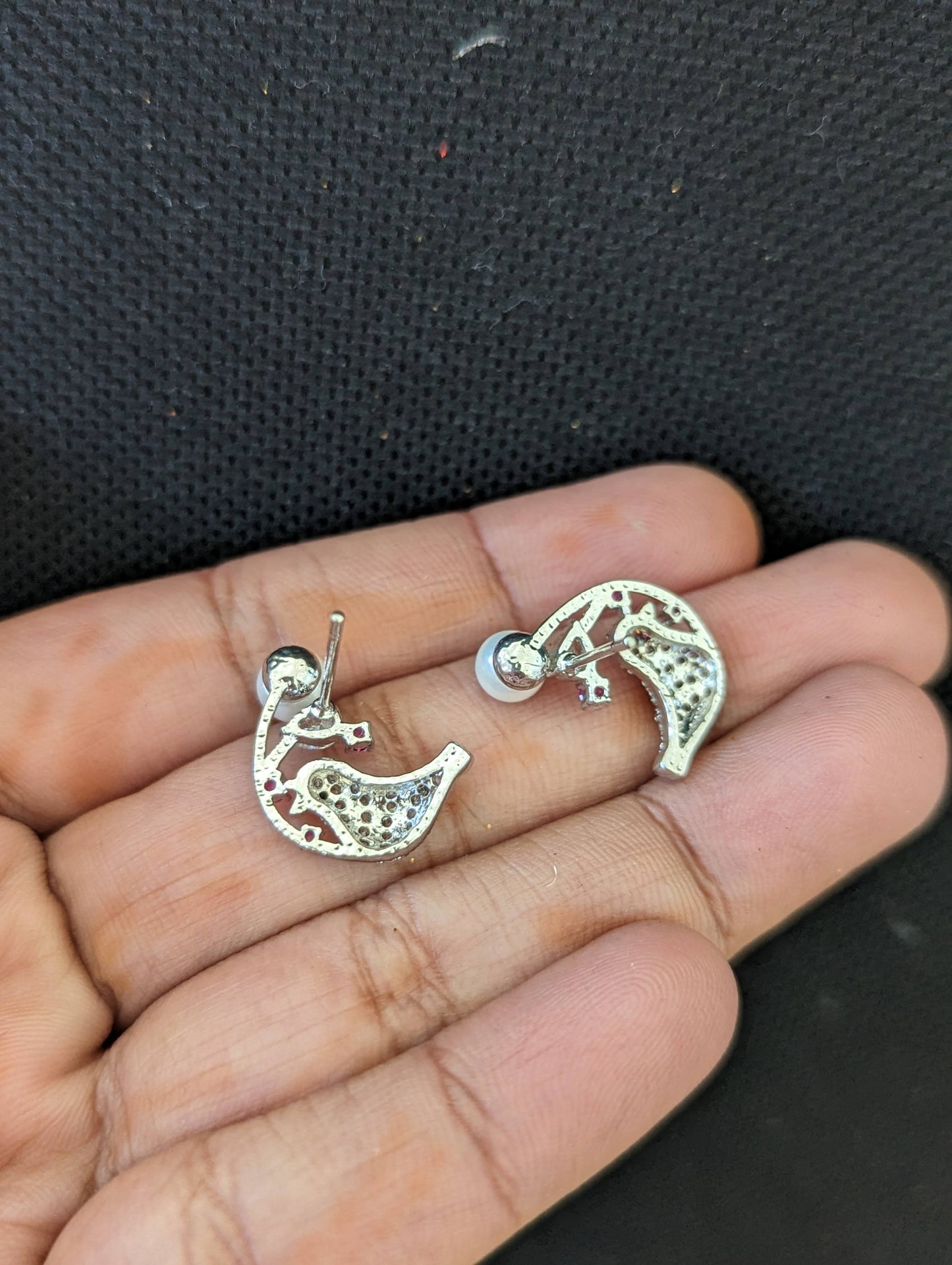 Bird CZ stud earrings