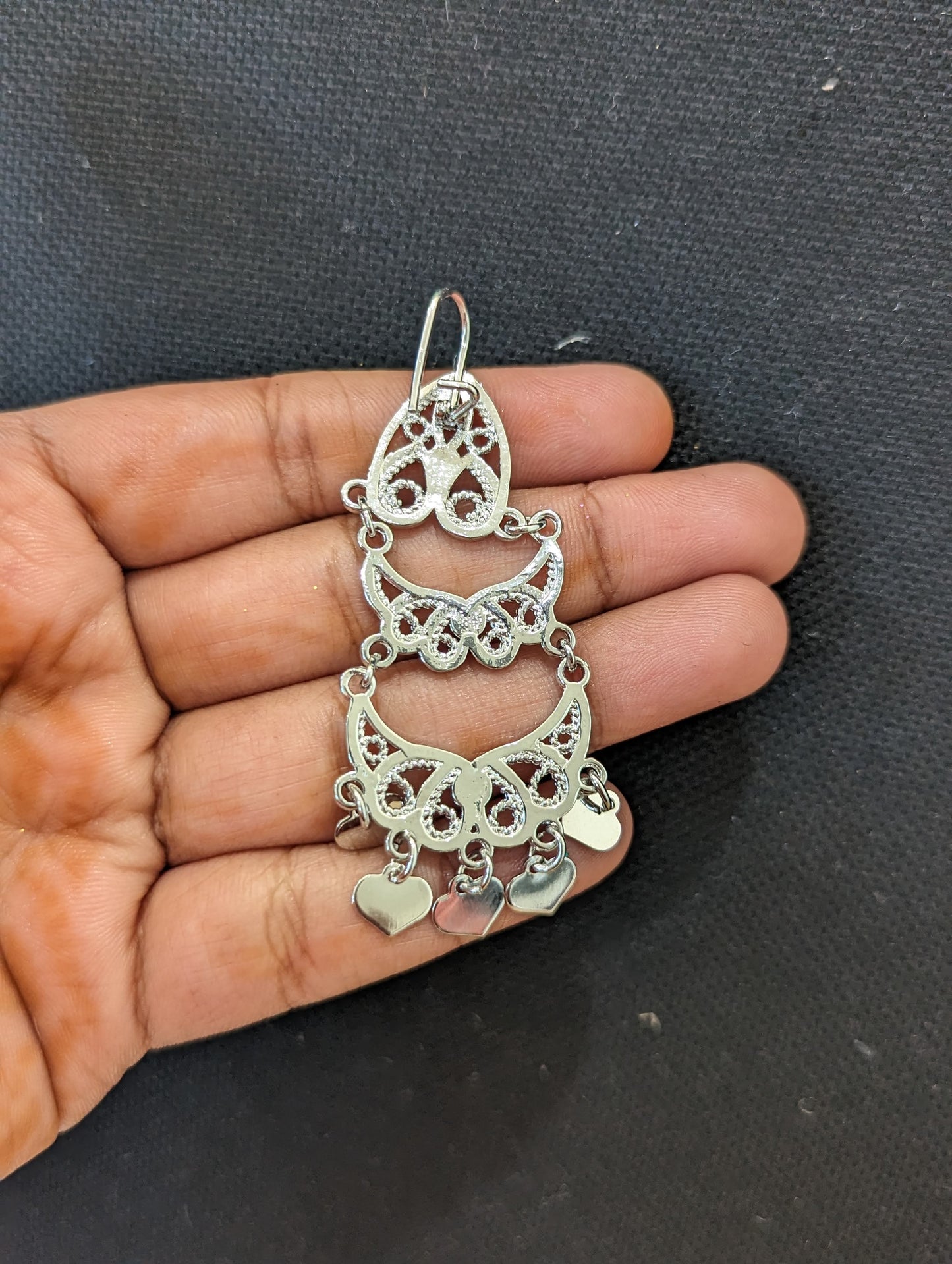 Stainless steel long dangle Earrings - 2 designs