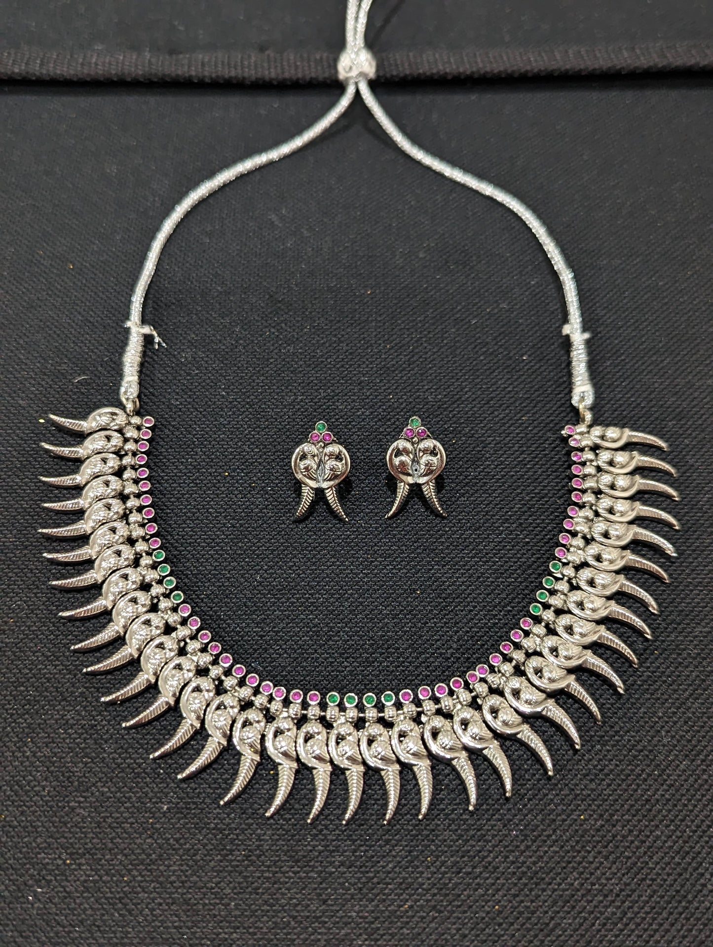 SALE - Oxidized silver Choker set