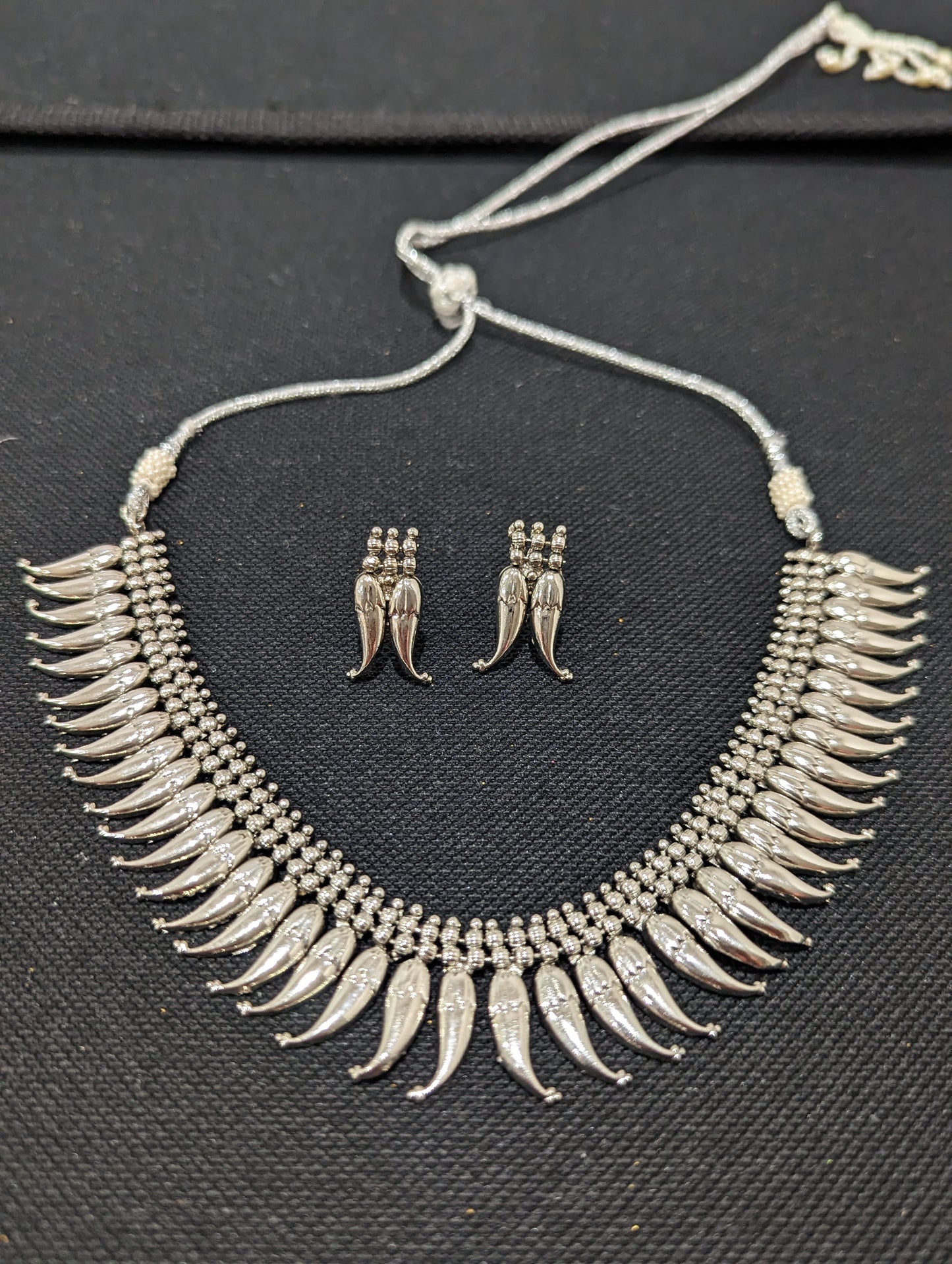 SALE - Oxidized silver Choker set