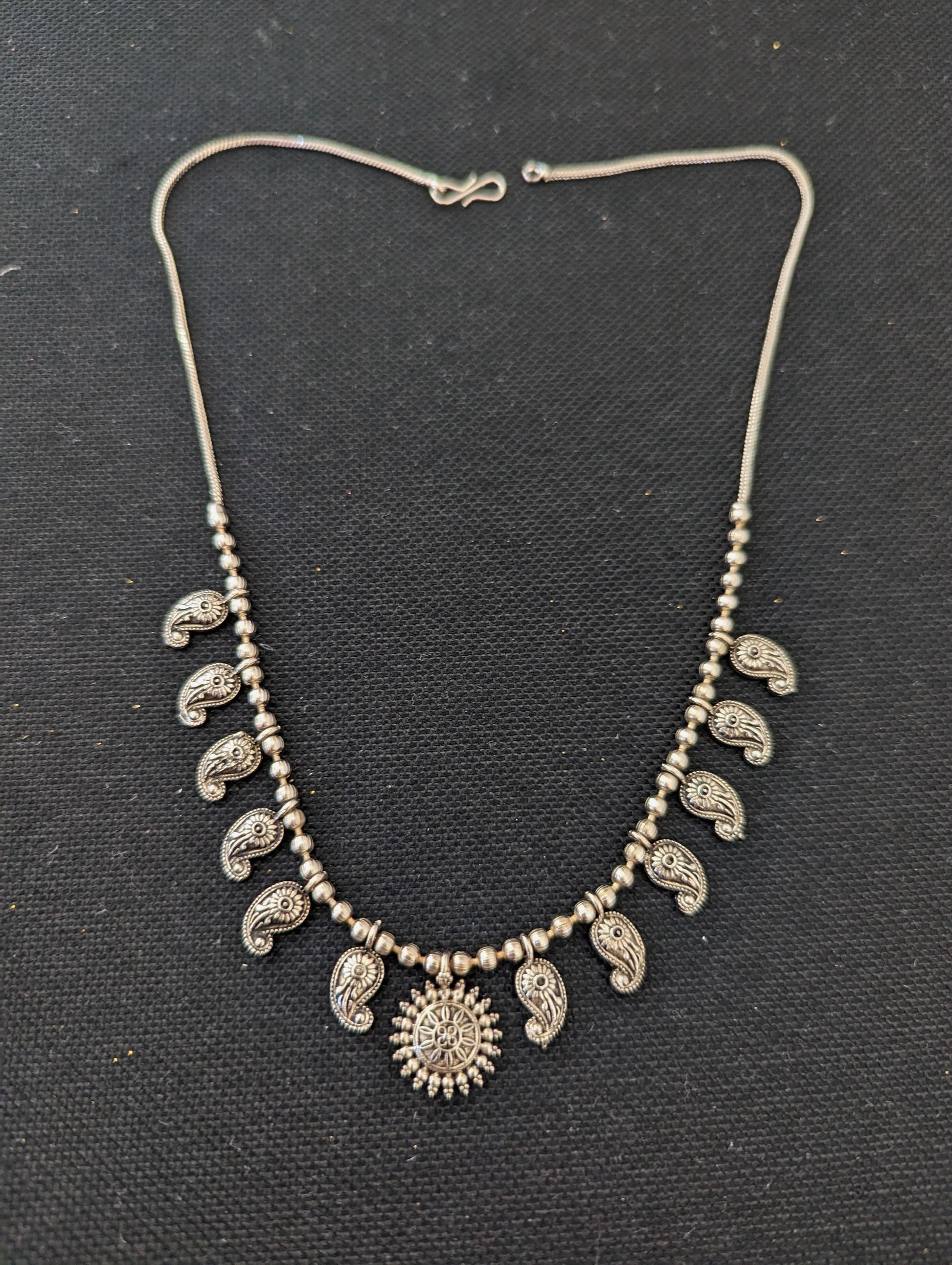 Oxidized silver Charm choker Necklace - Simpliful