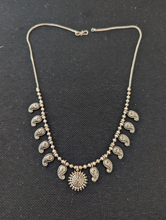 Oxidized silver Charm choker Necklace - Simpliful