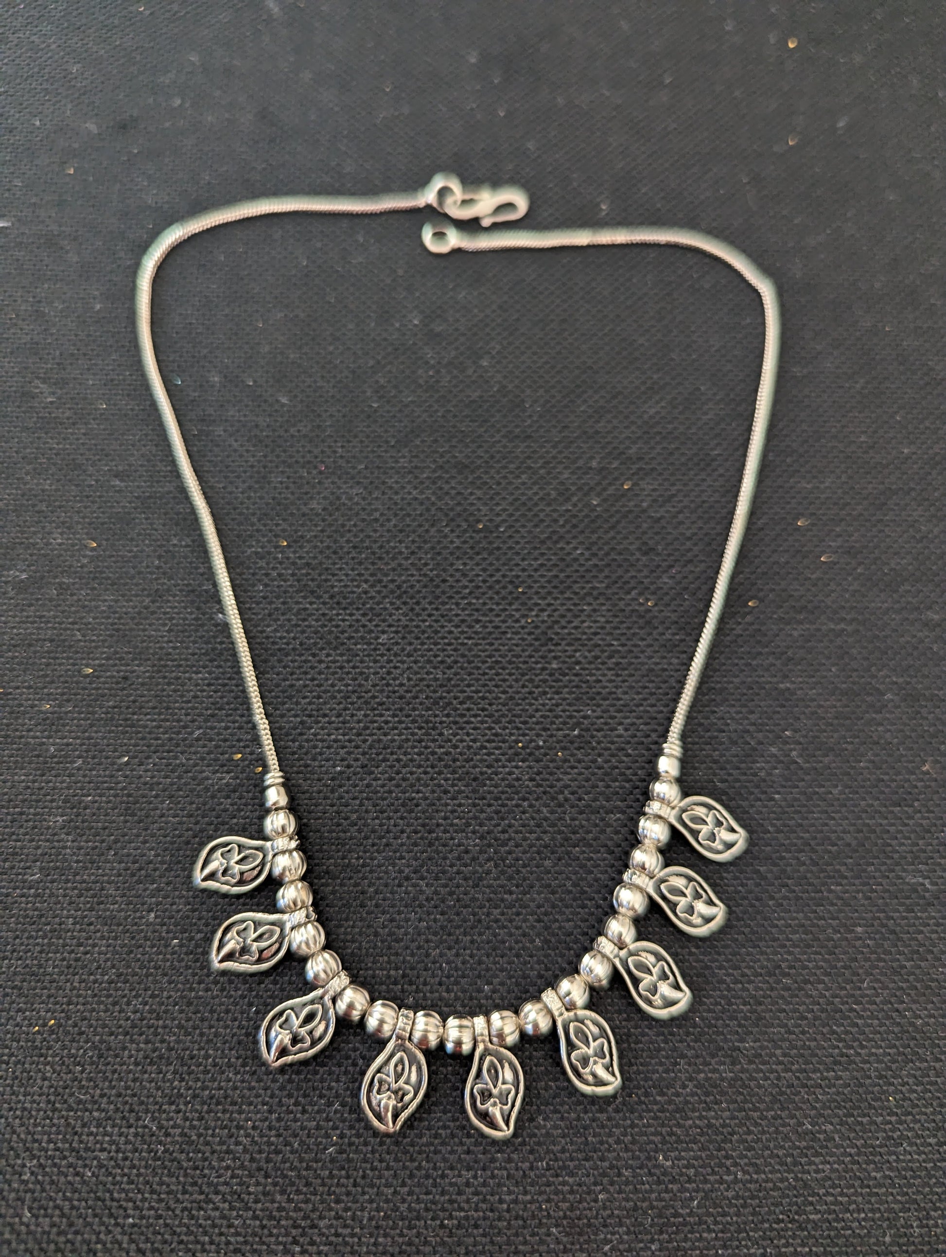 Oxidized silver Charm choker Necklace - Simpliful