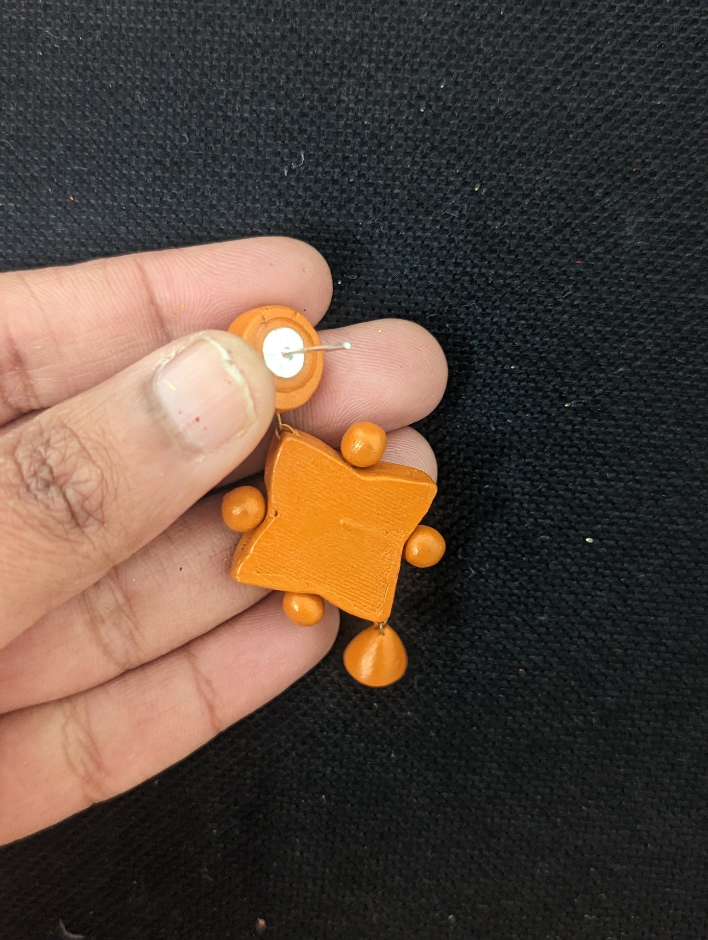 Terracotta Orange Yellow Earrings - Simpliful