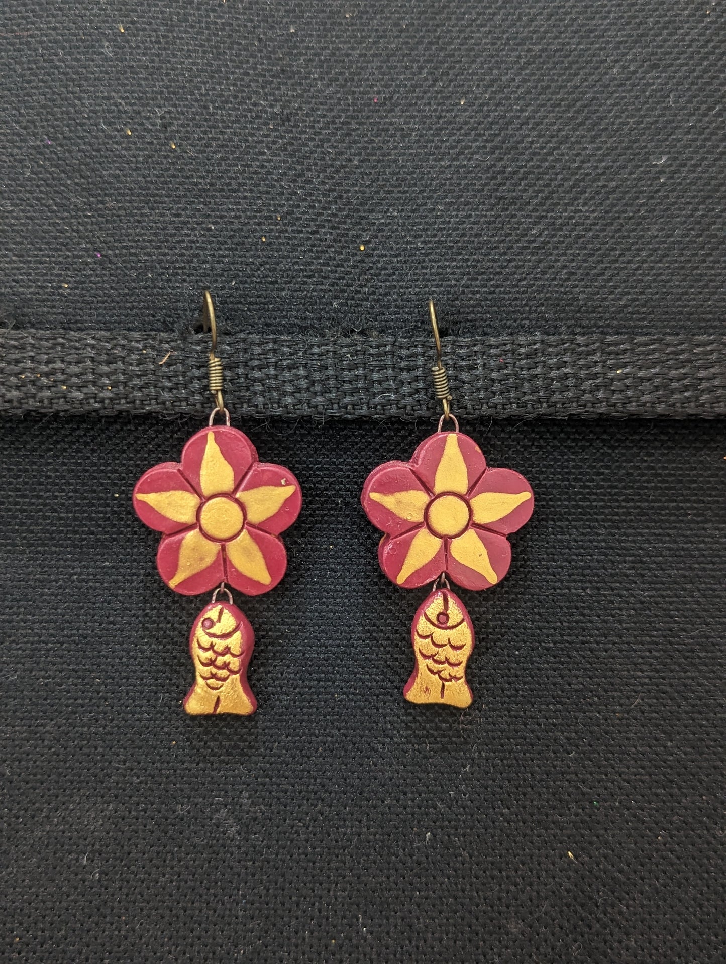 Terracotta Western wear Dangle Earrings