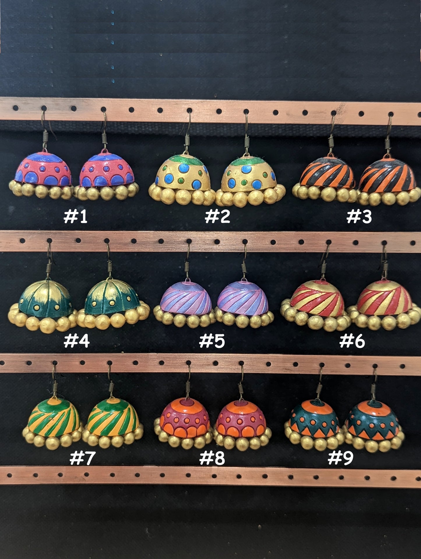 Terracotta medium jhumka hookdrop Earrings