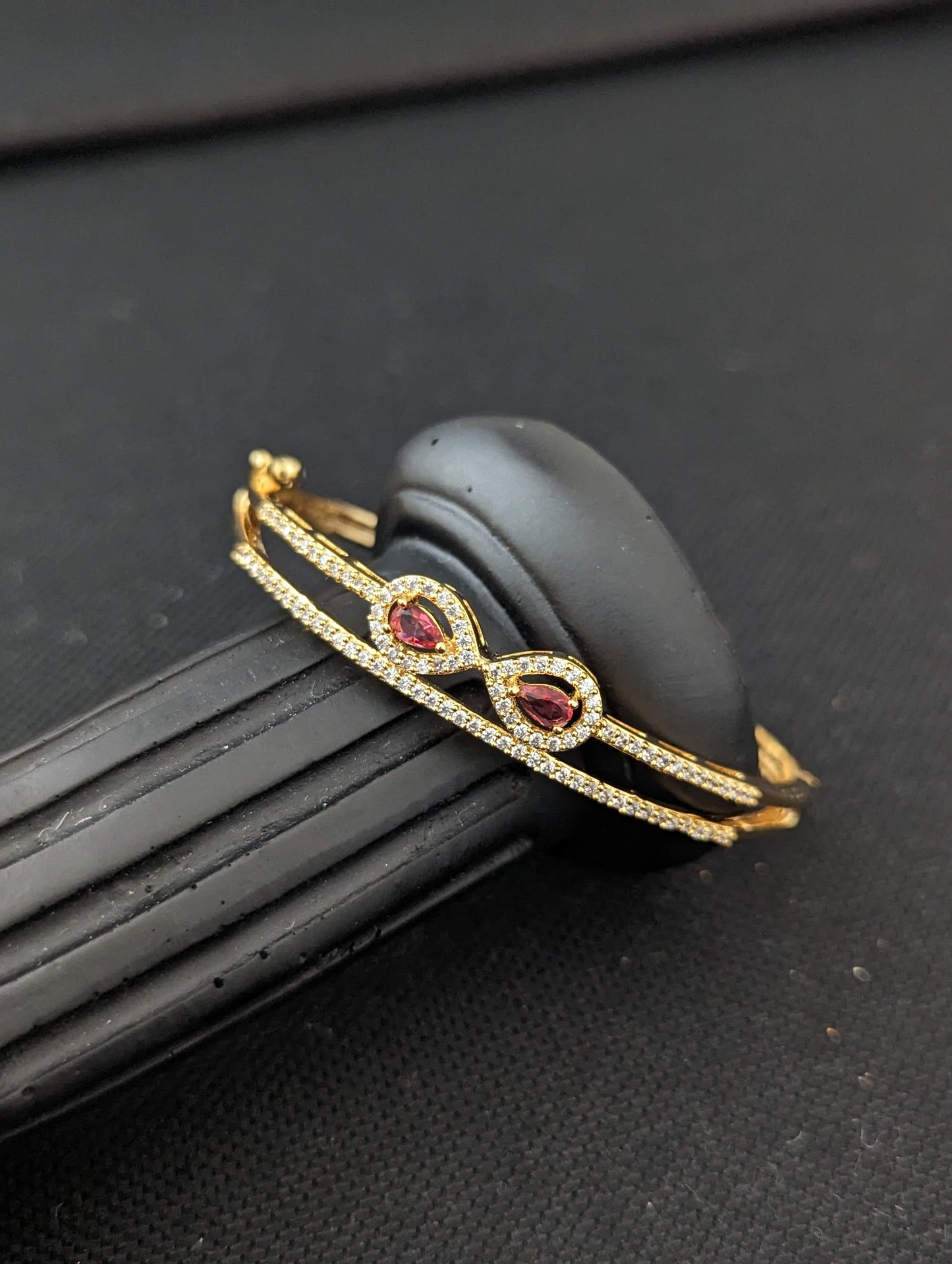CZ stone One gram gold Bangle Bracelet - Design 1