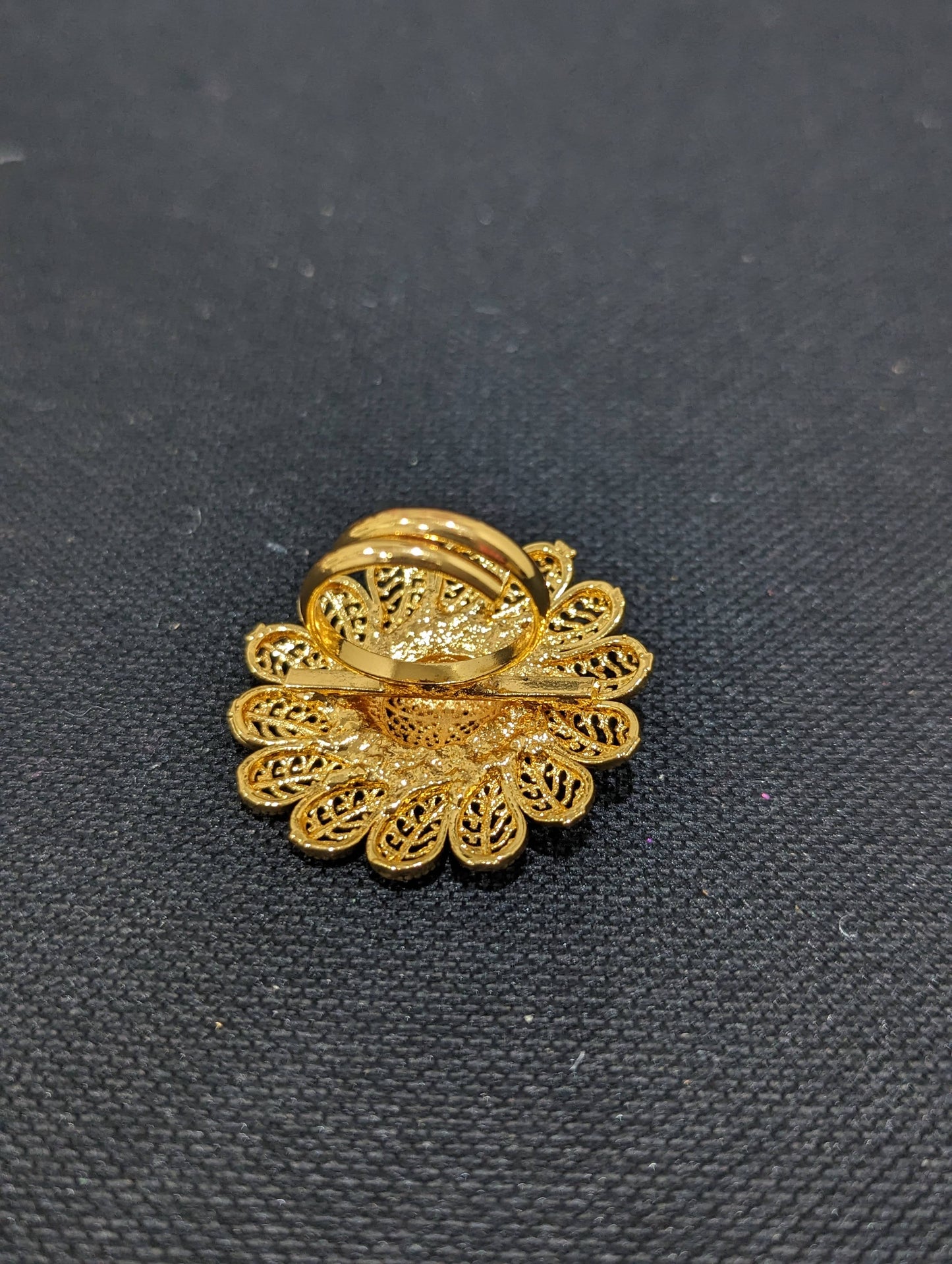 Mango design Gold plated adjustable Large Finger rings