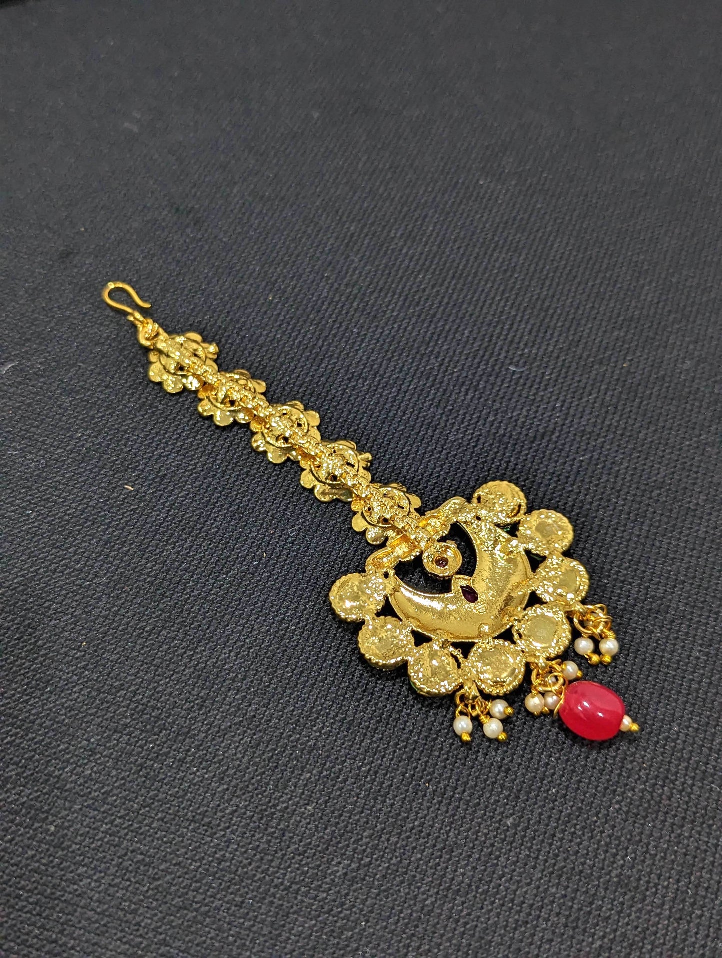 Meenakari Kundan Flower Maang Tikka