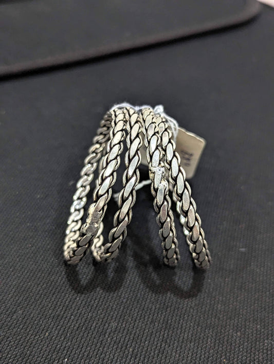 Spiral design oxidized silver bangles - Set of 4 - Simpliful