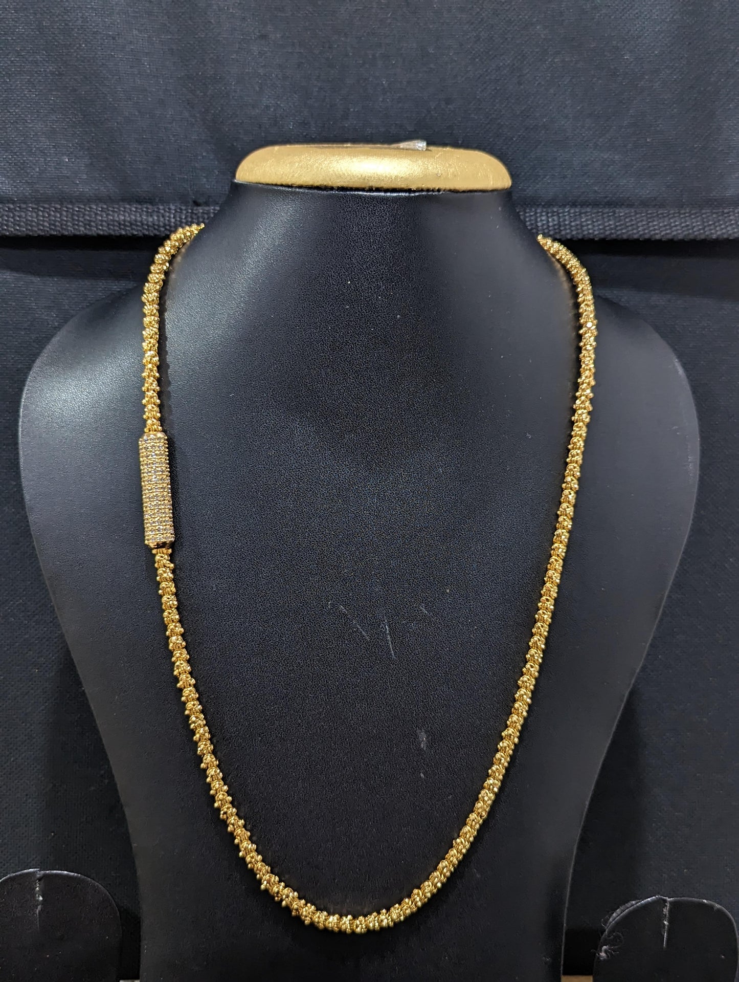 One gram gold plated CZ Mogappu necklaces