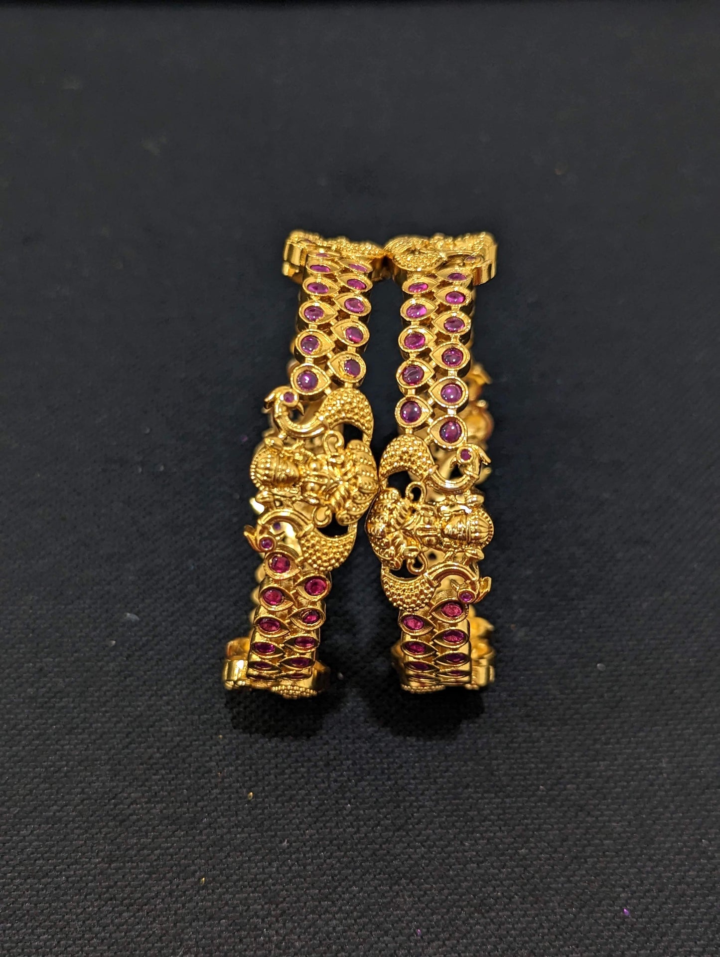 Lakshmi ji Ruby kemp Antique bangles