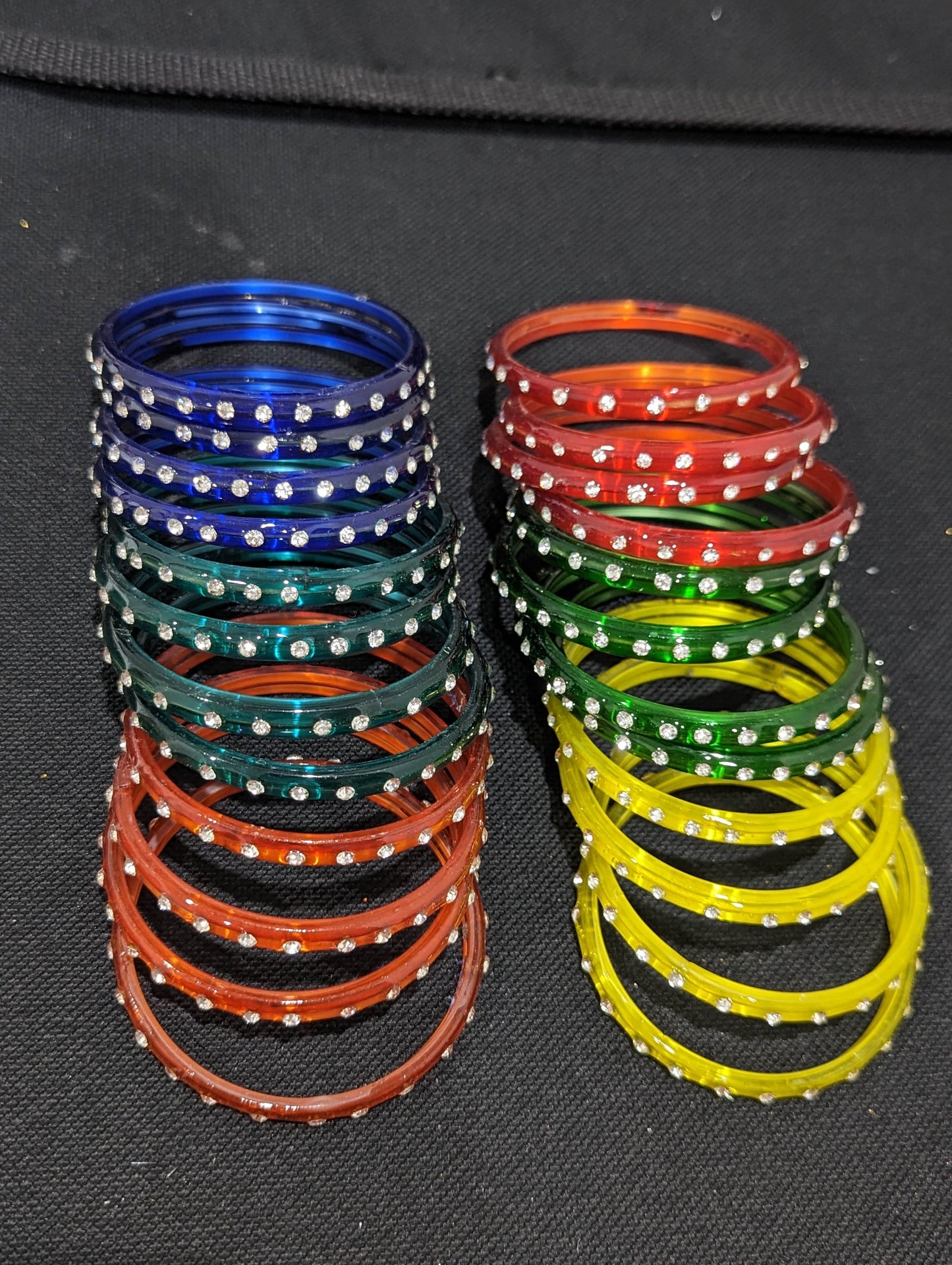 D3 - Designer Glass Bangles - Set of 4 bangles