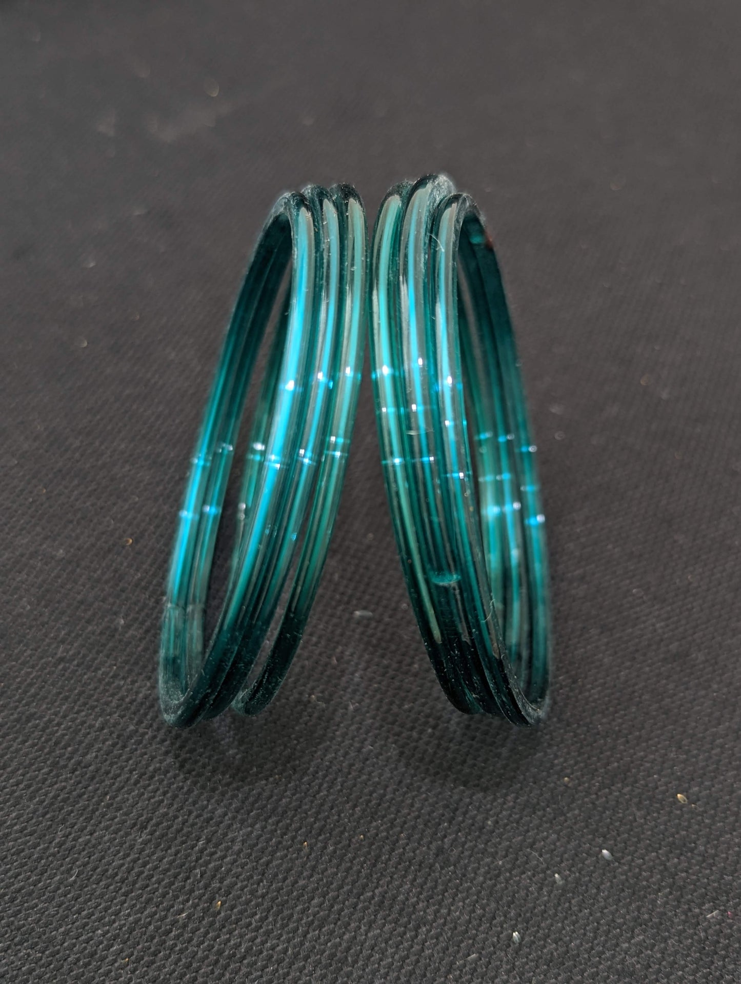 Plain Glass Bangles - Set of 6 bangles / Half dozen bangles - 2x8