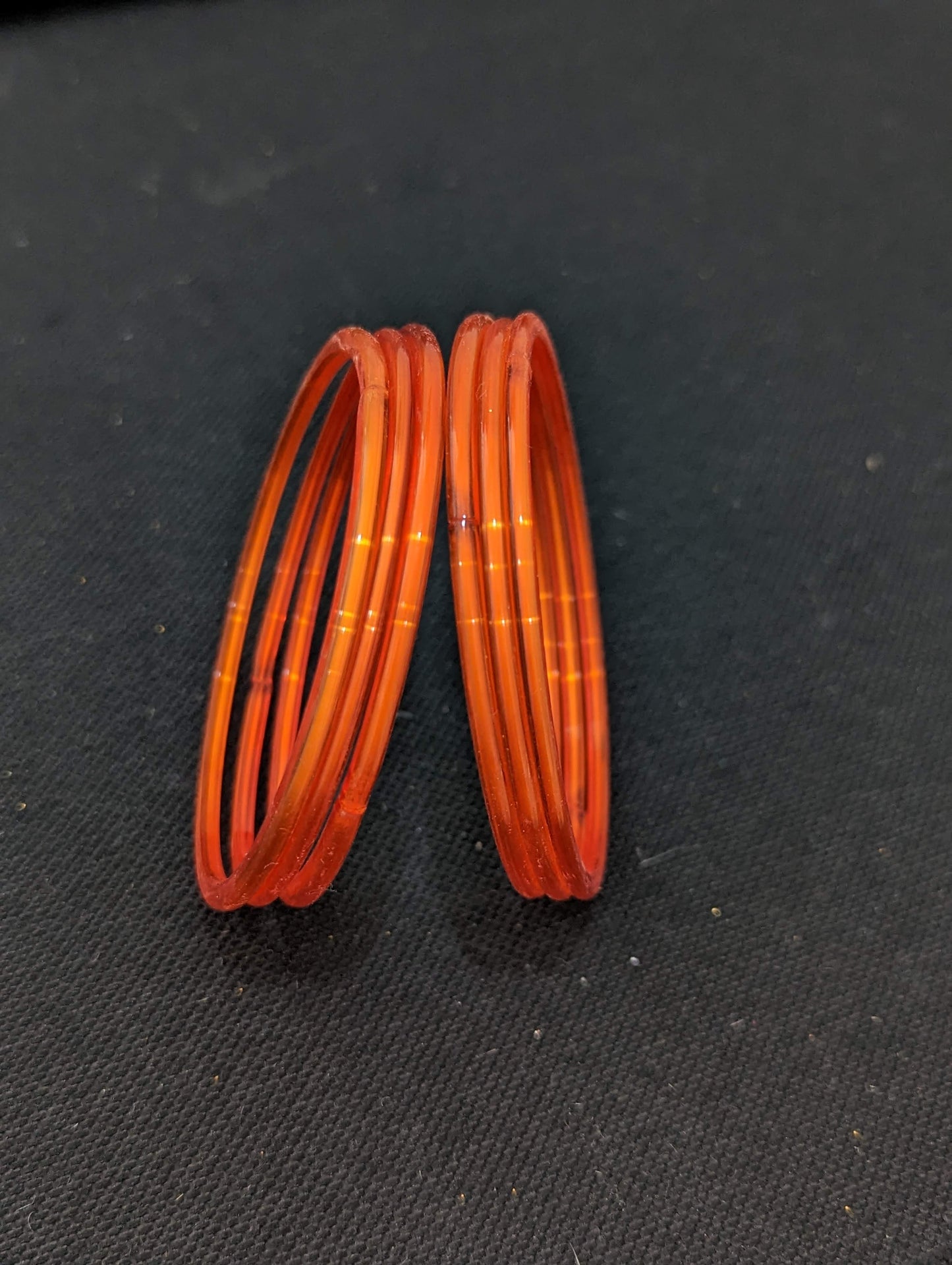 Plain Glass Bangles - Set of 6 bangles / Half dozen bangles - 2x8