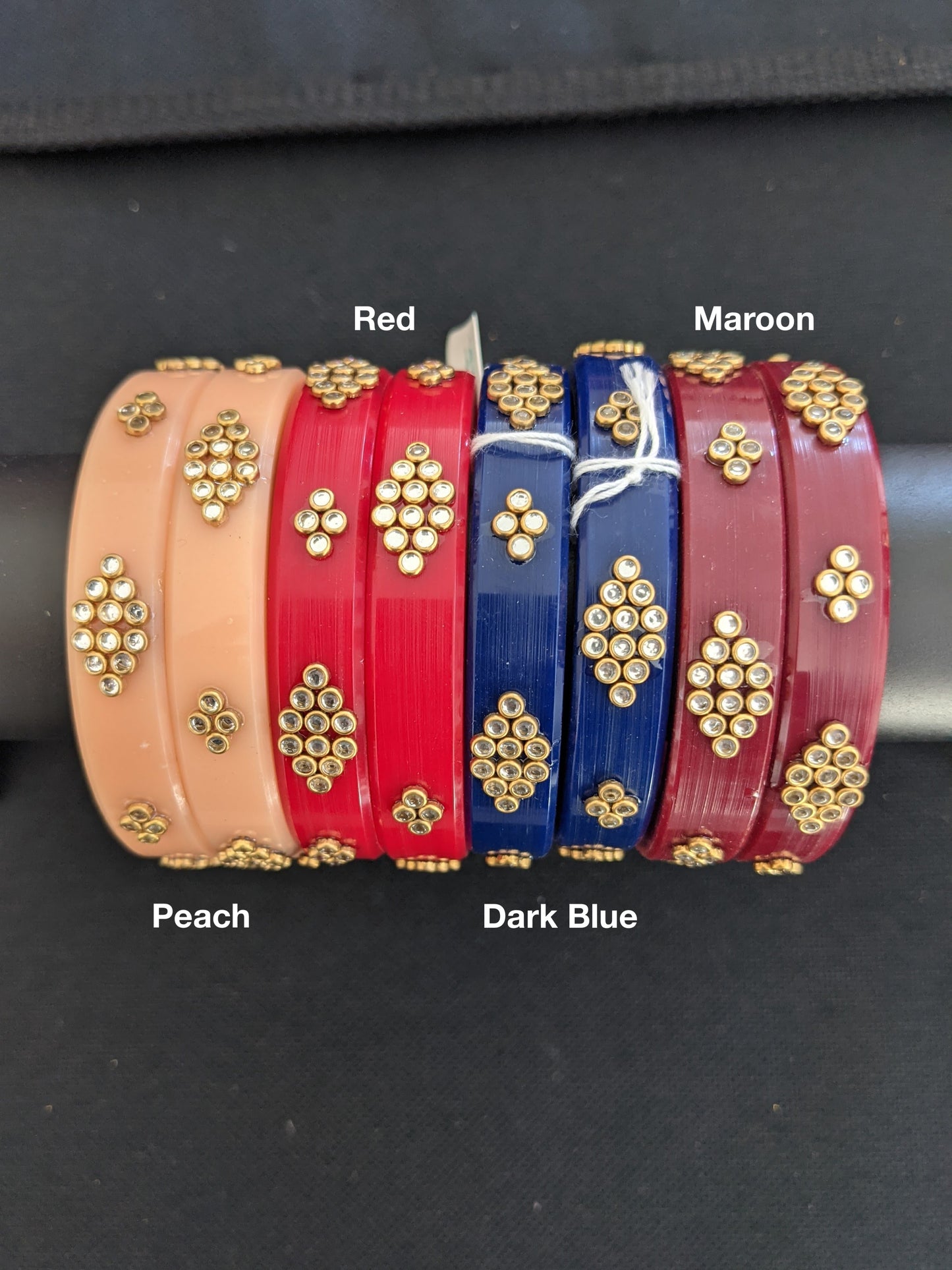 Plastic bangles with stone work