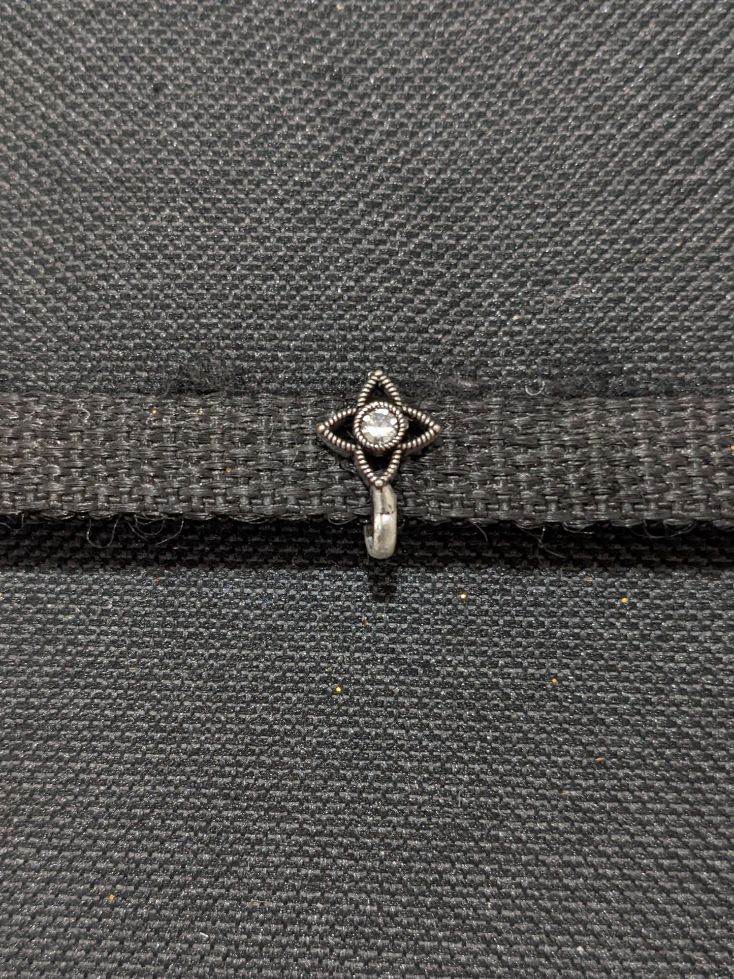 Oxidized Silver Small clip on nose pin - Different designs