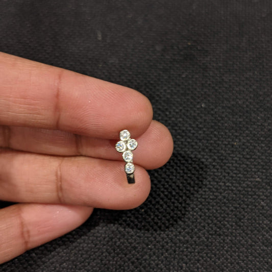 Diamond design Small Clip on Nose Pin
