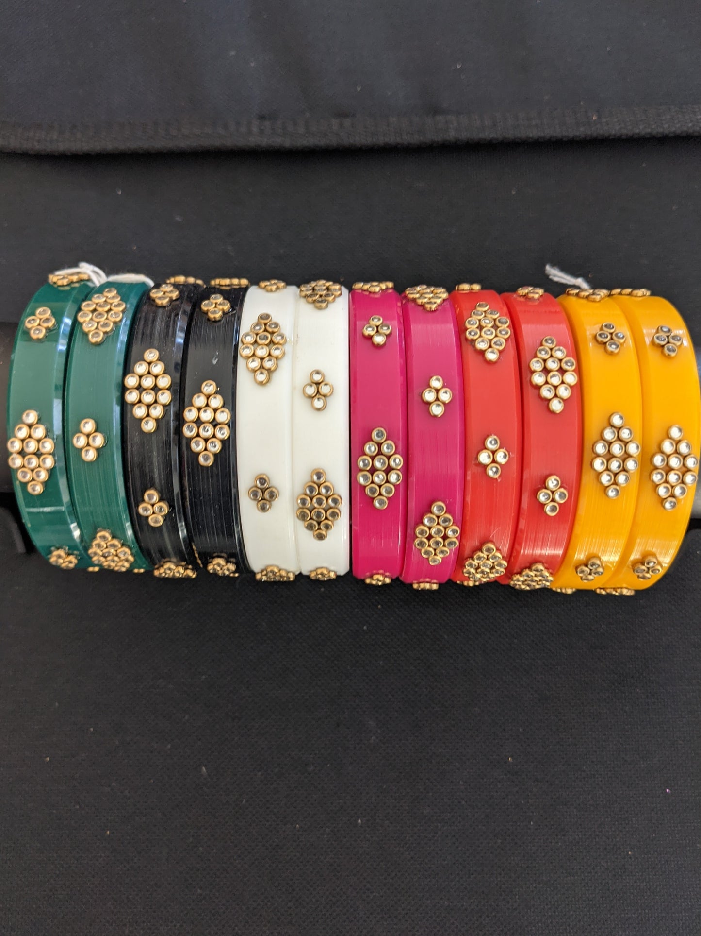 Plastic bangles with stone work