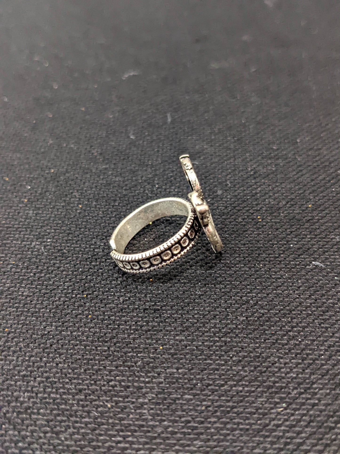 Oxidized Silver Peacock design Adjustable Finger ring - 3 designs