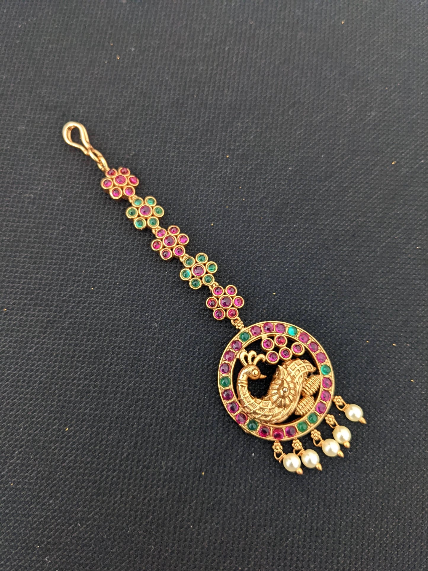 Peacock design Traditional Maang Tikka