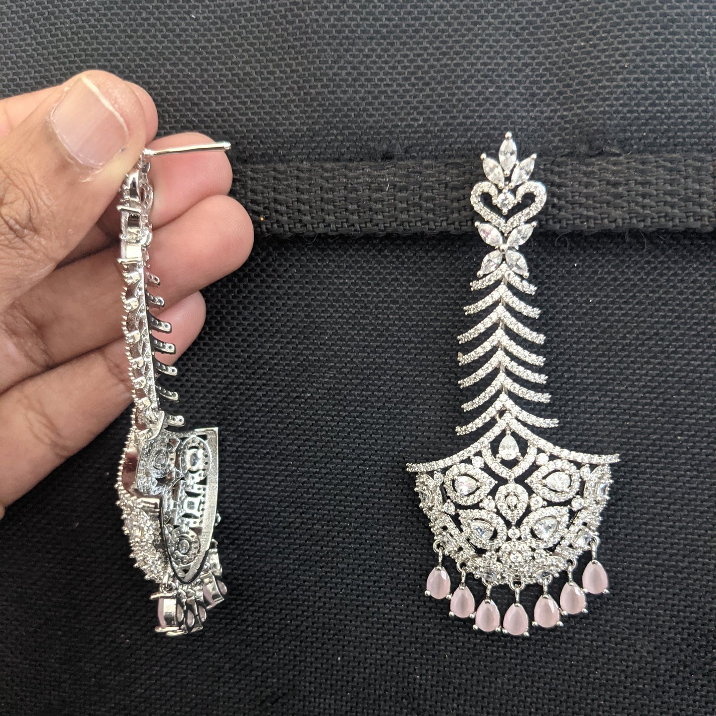 Luxury CZ stone Designer Long earrings