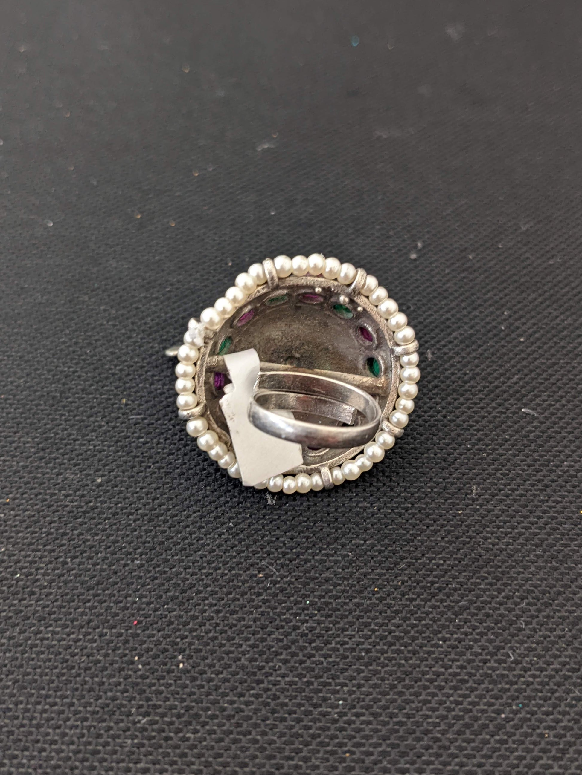 Oxidized silver Peacock standing adjustable Finger ring - Simpliful