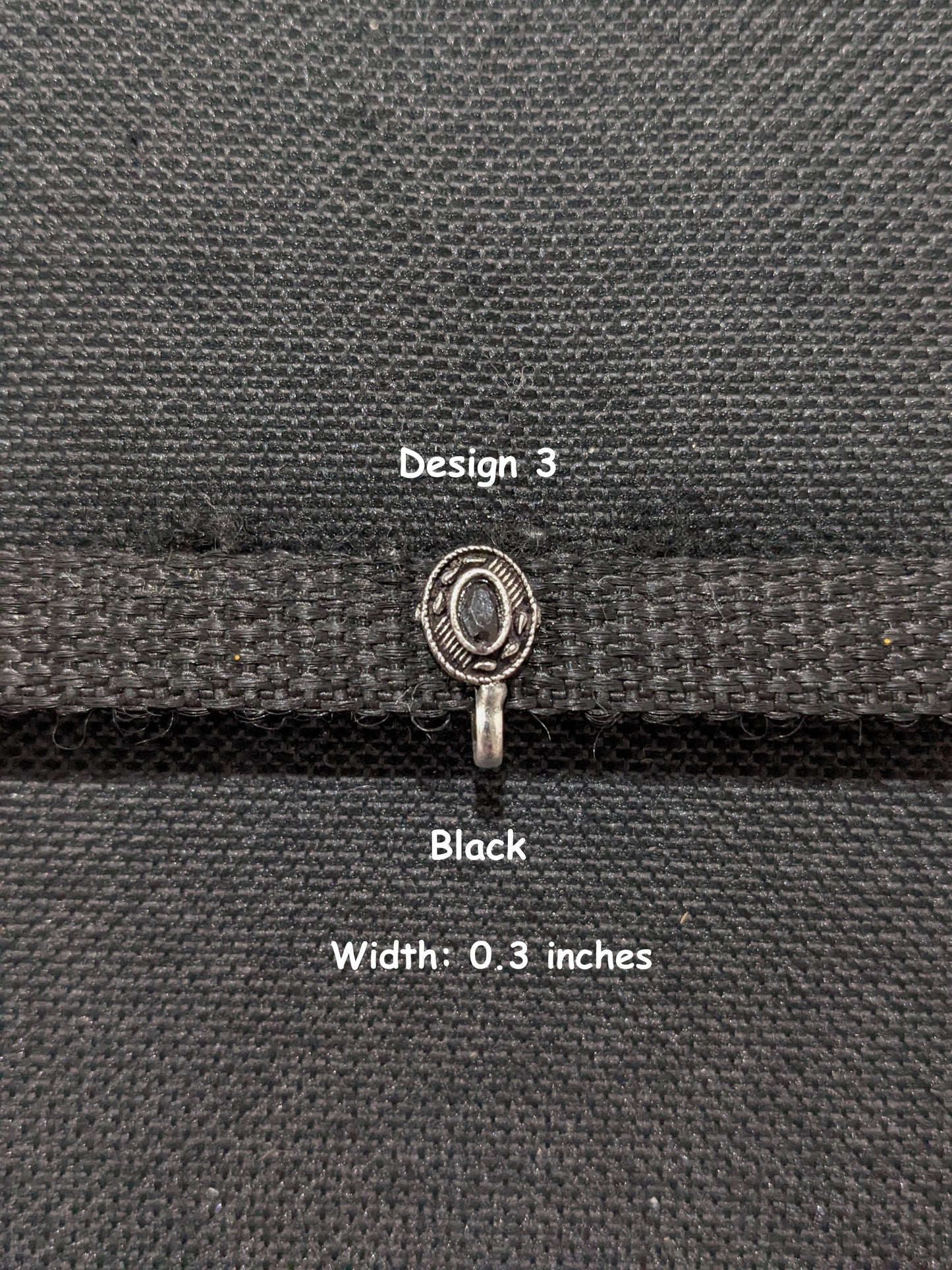 Oxidized Silver Small clip on nose pin - Different designs