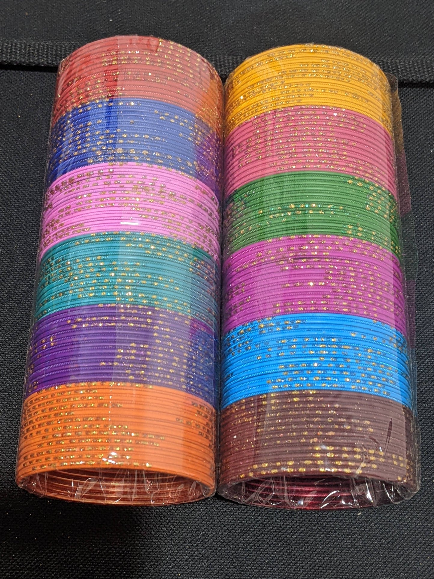2x10 Bangles / Big size bangles / Colorful Thin Metal Bangles - 1 dozen