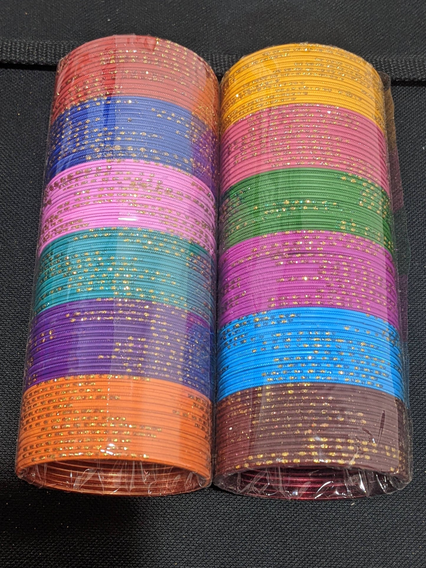 2x10 Bangles / Big size bangles  / Colorful Thin Metal Bangles - 1 dozen