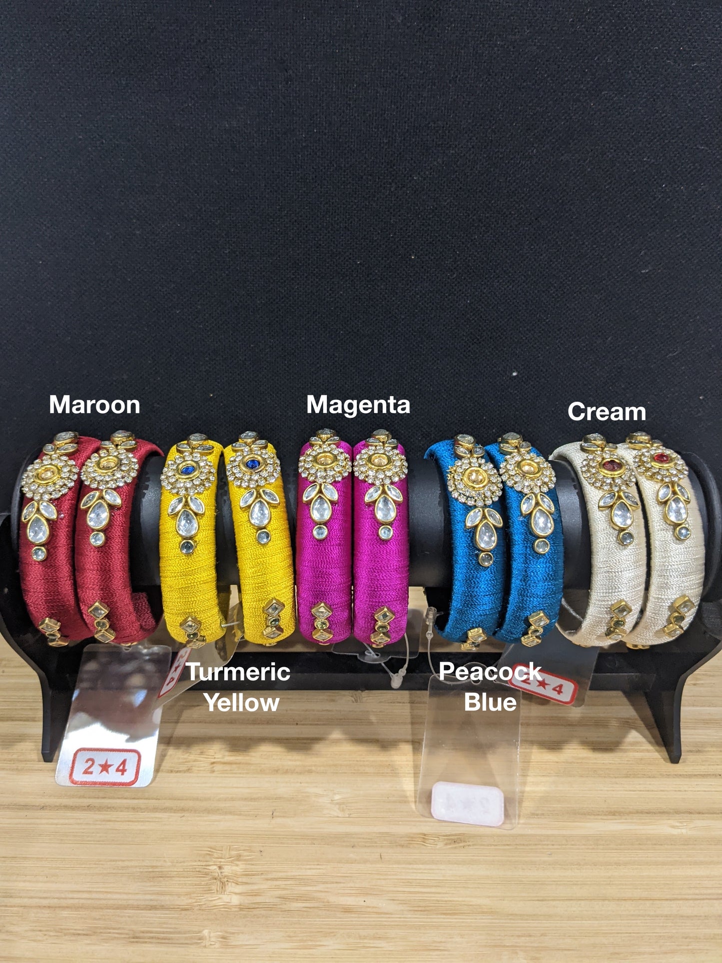 Silk Thread Bangles - Adult Size