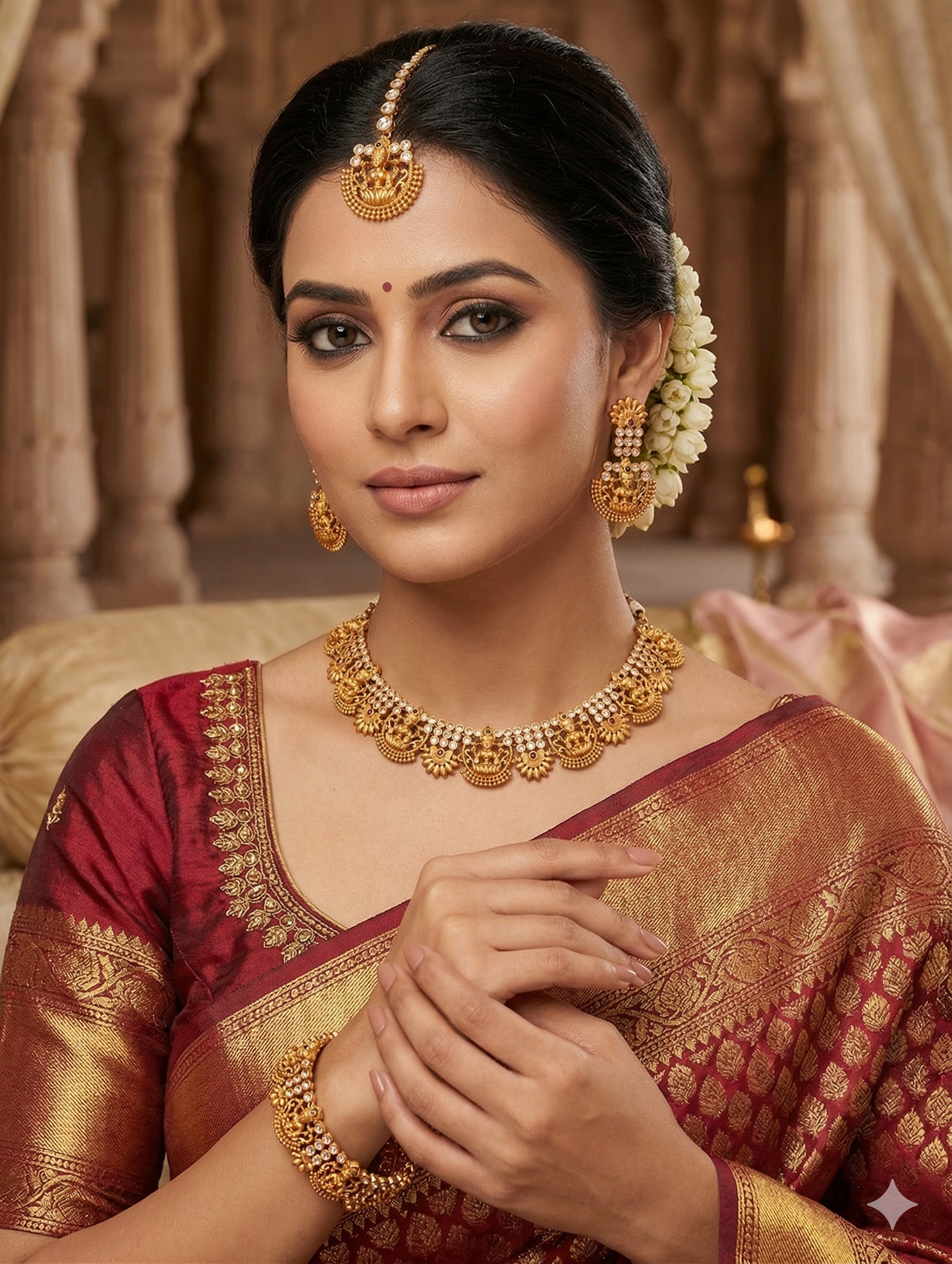 Antique Lakshmi ji Temple Jewelry Choker set