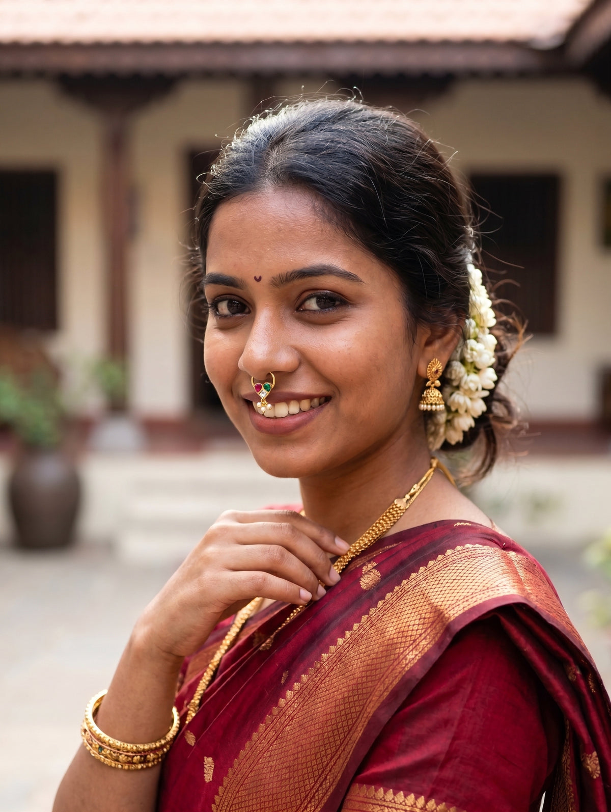 Jadau Kundan Large Septum Nose Ring